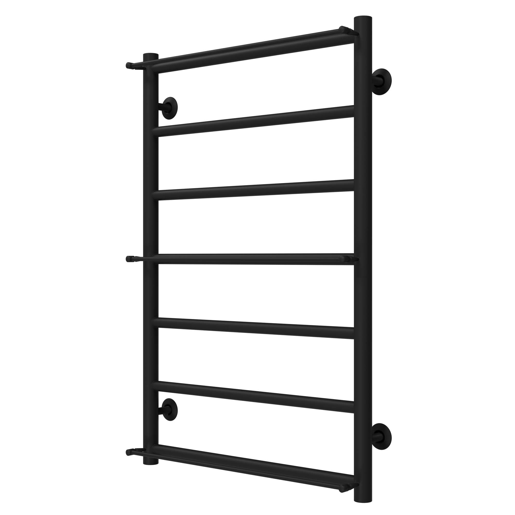 Рушникосушарка водяна Ladder П7 500х800 Deffi нержавіюча сталь (Чорний, Нижнє підключення)