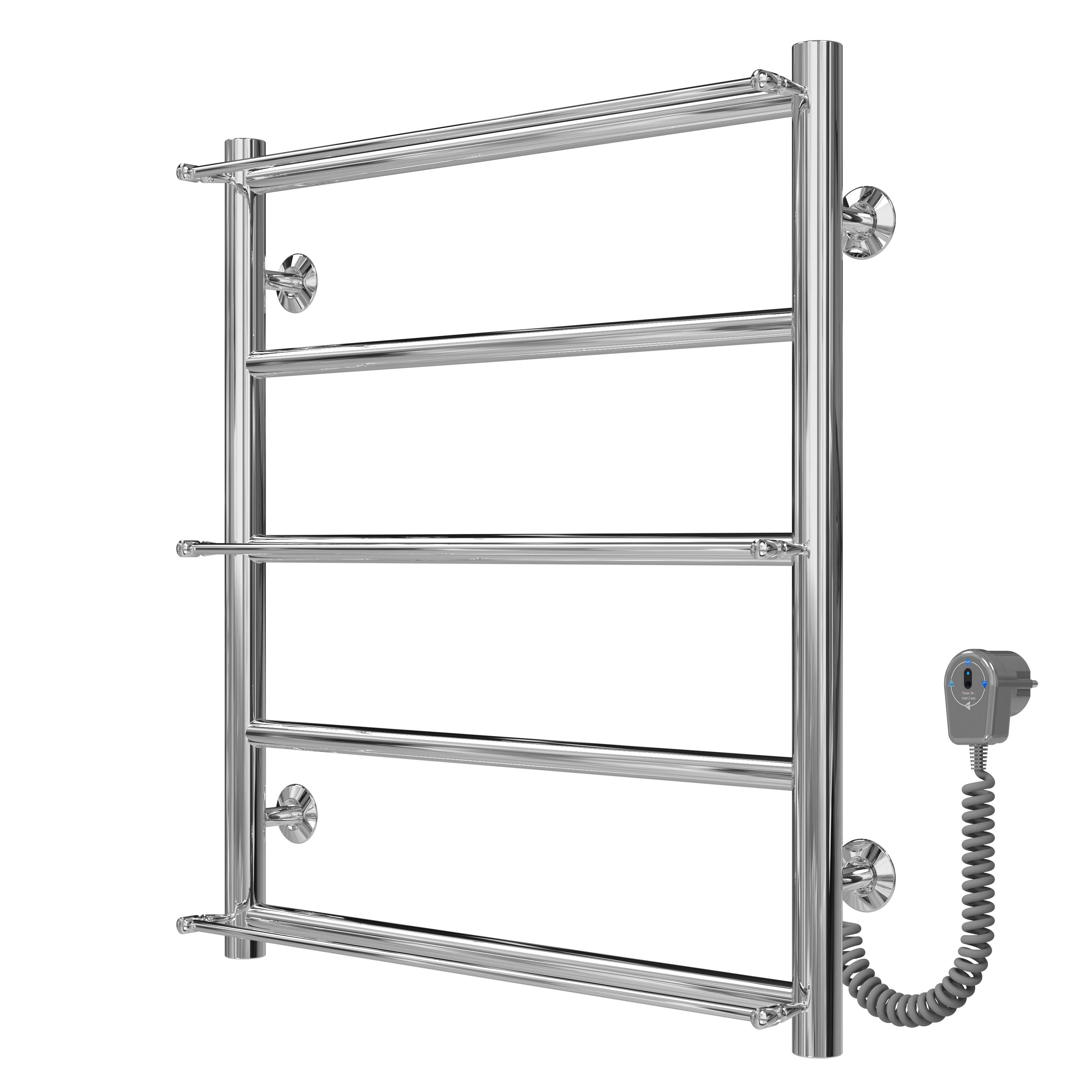 Рушникосушарка електрична Ladder П5 500х600 Deffi нержавіюча сталь (Хром, EF16, Праве підключення)