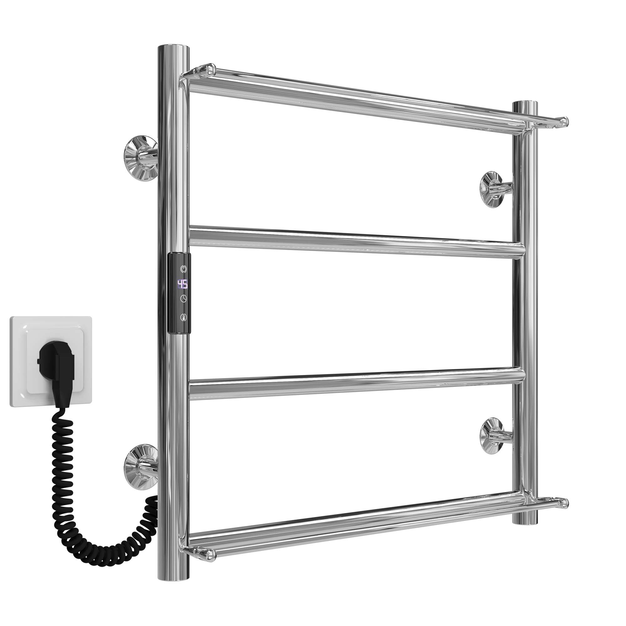 Рушникосушарка електрична Ladder П4 400х500 Deffi нержавіюча сталь (Хром, JD03, Ліве підключення)