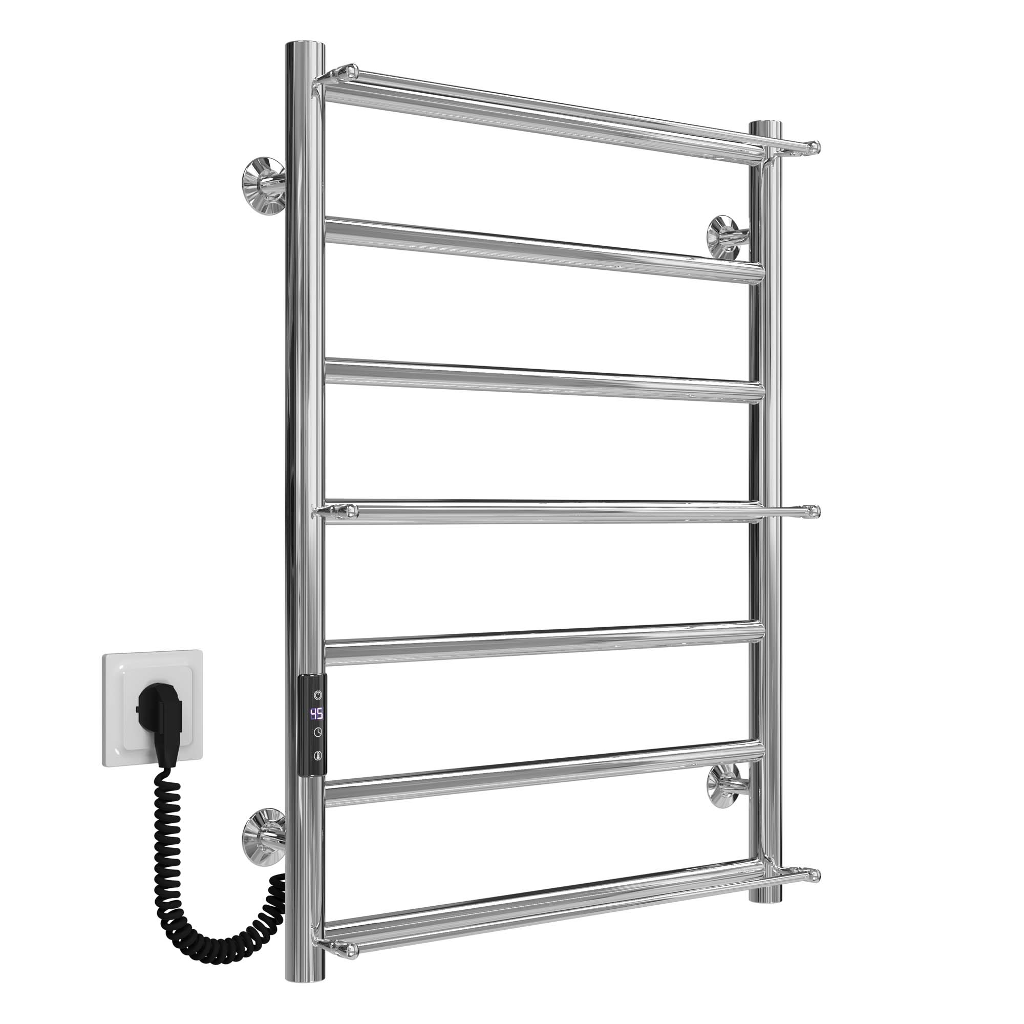 Рушникосушарка електрична Ladder П7 500х700 Deffi нержавіюча сталь (Хром, JD03, Ліве підключення)