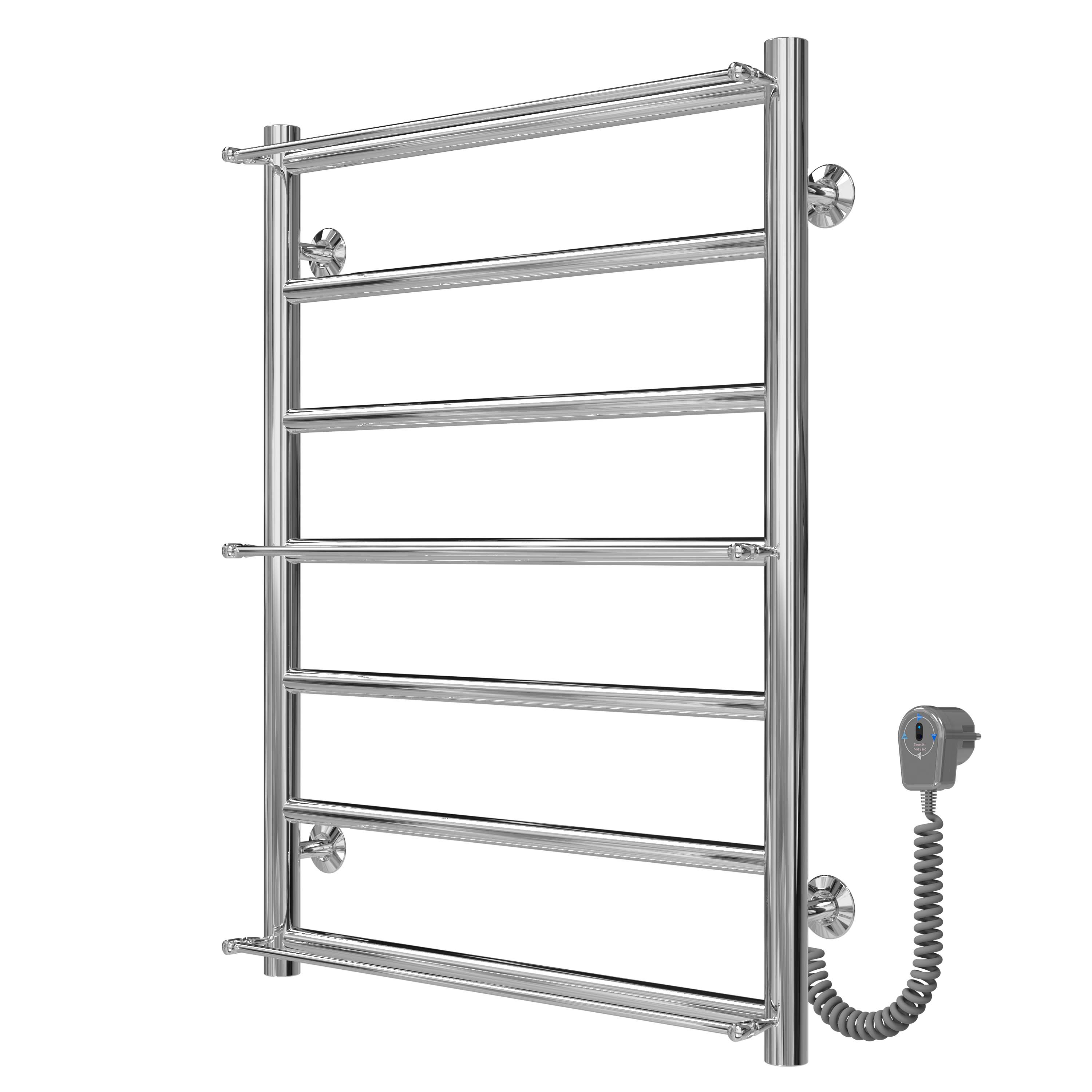 Рушникосушарка електрична Ladder П7 500х700 Deffi нержавіюча сталь (Хром, EF16, Праве підключення)