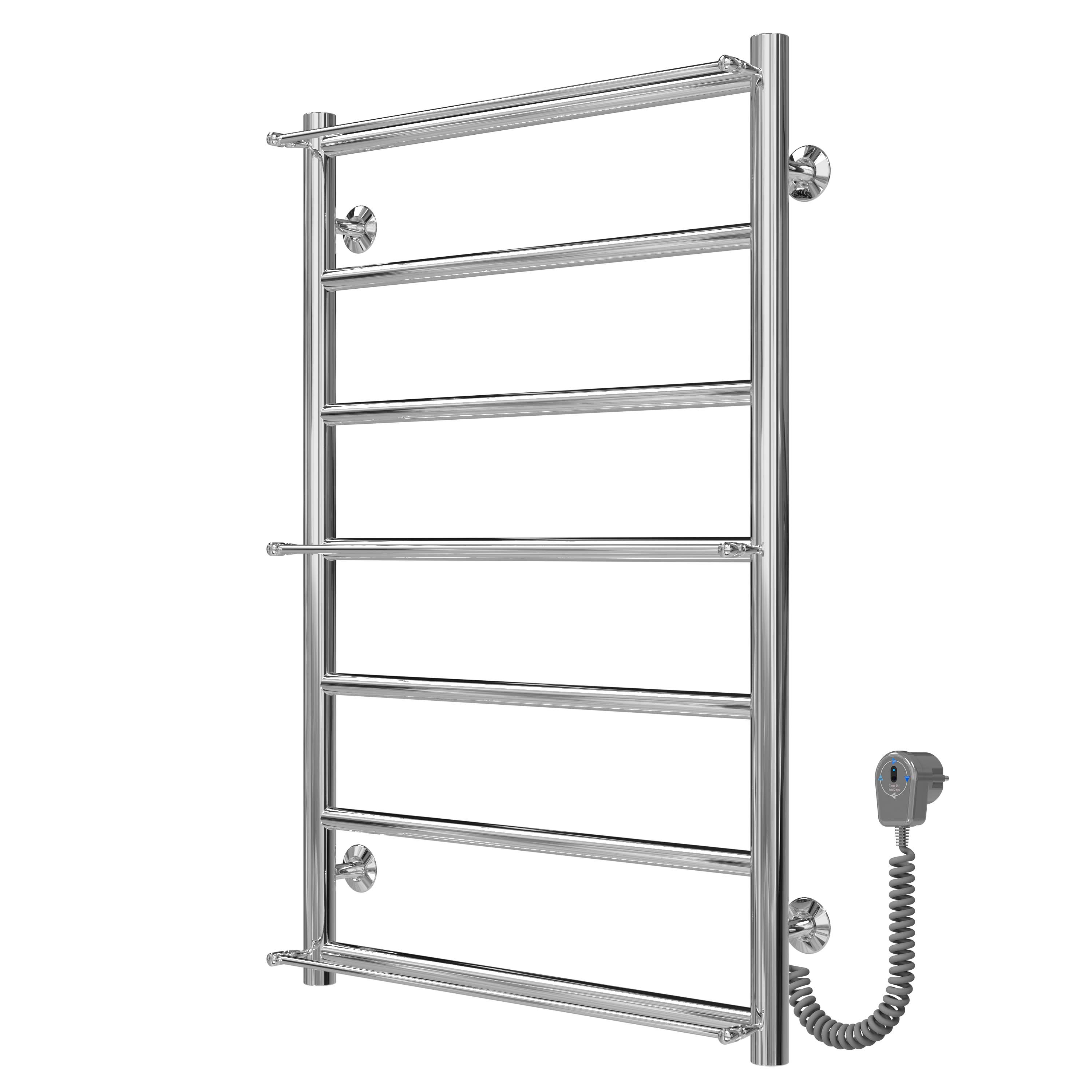 Рушникосушарка електрична Ladder П7 500х800 Deffi нержавіюча сталь (Хром, EF16, Праве підключення)