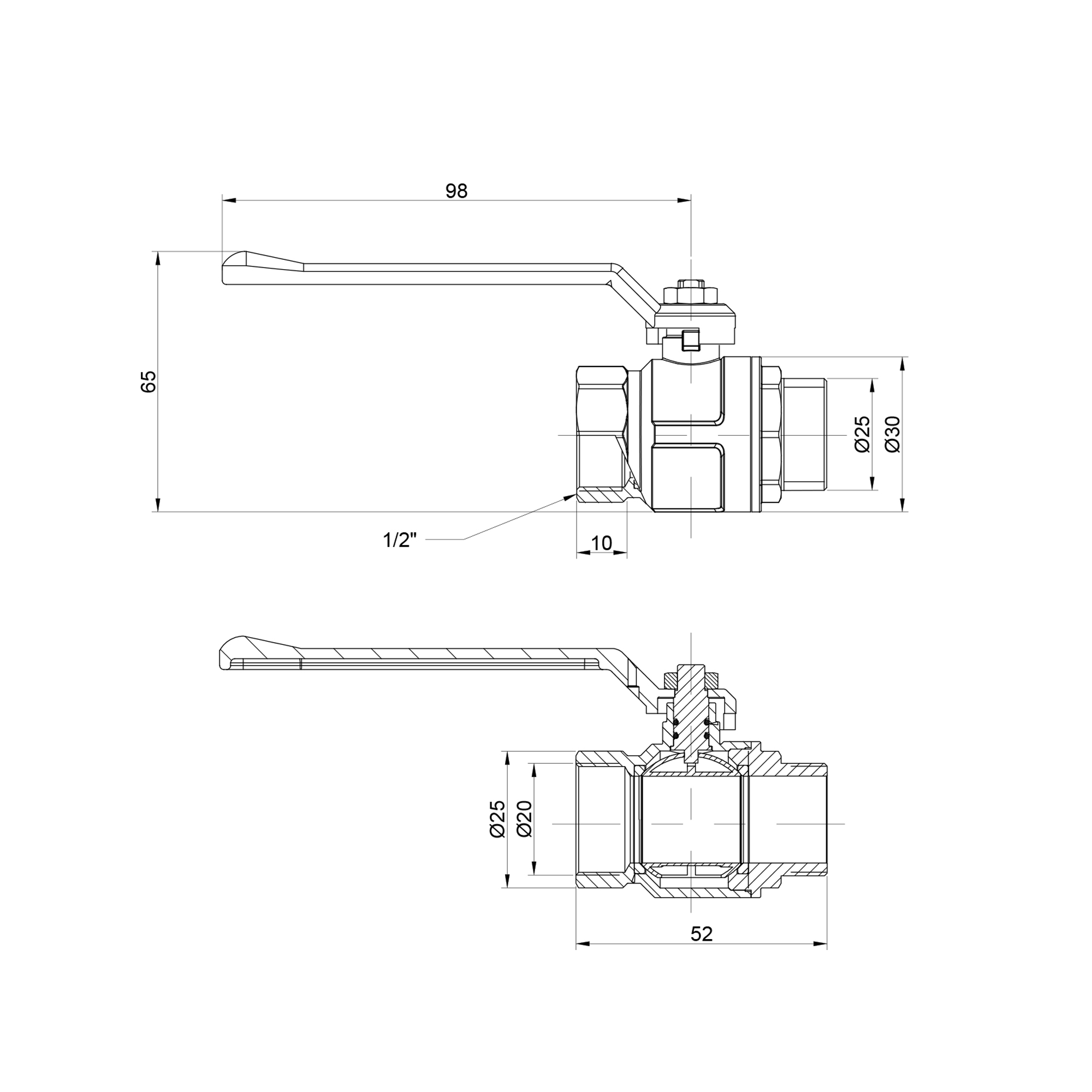 Кран кульовий Icma 1/2