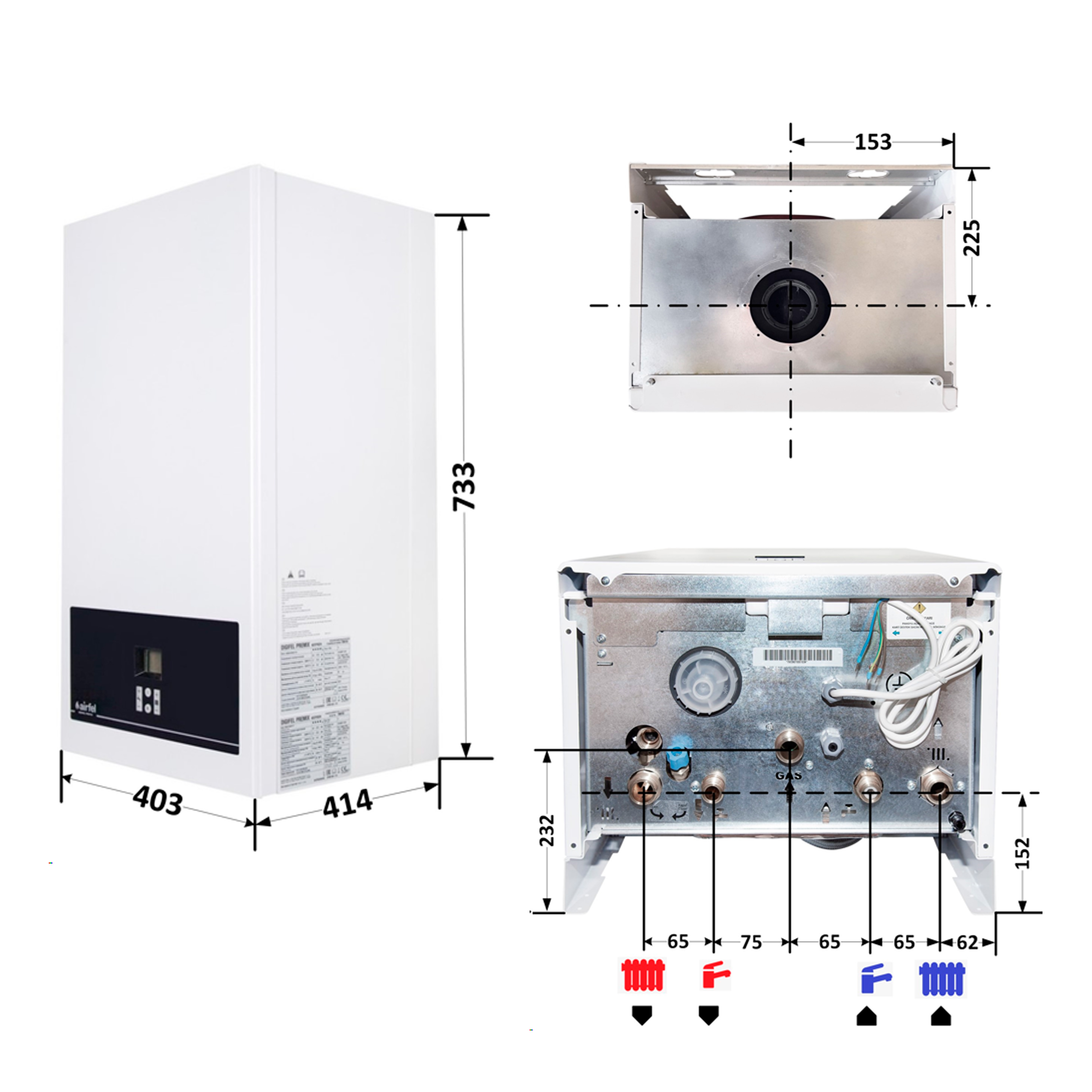 Котел газовий Airfel DigiFEL Premix 30 кВт