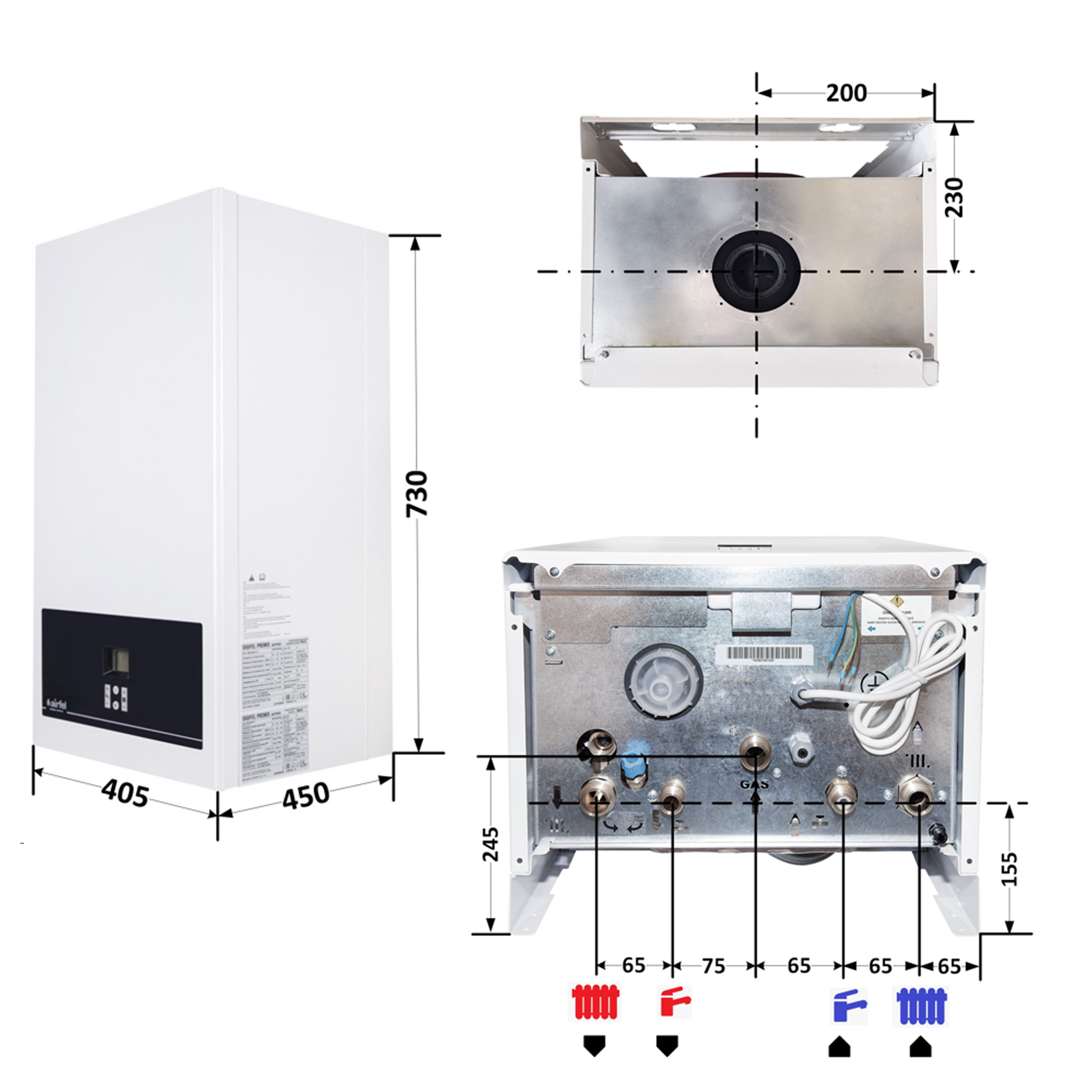 Котел газовий Airfel DigiFEL Premix 36 кВт