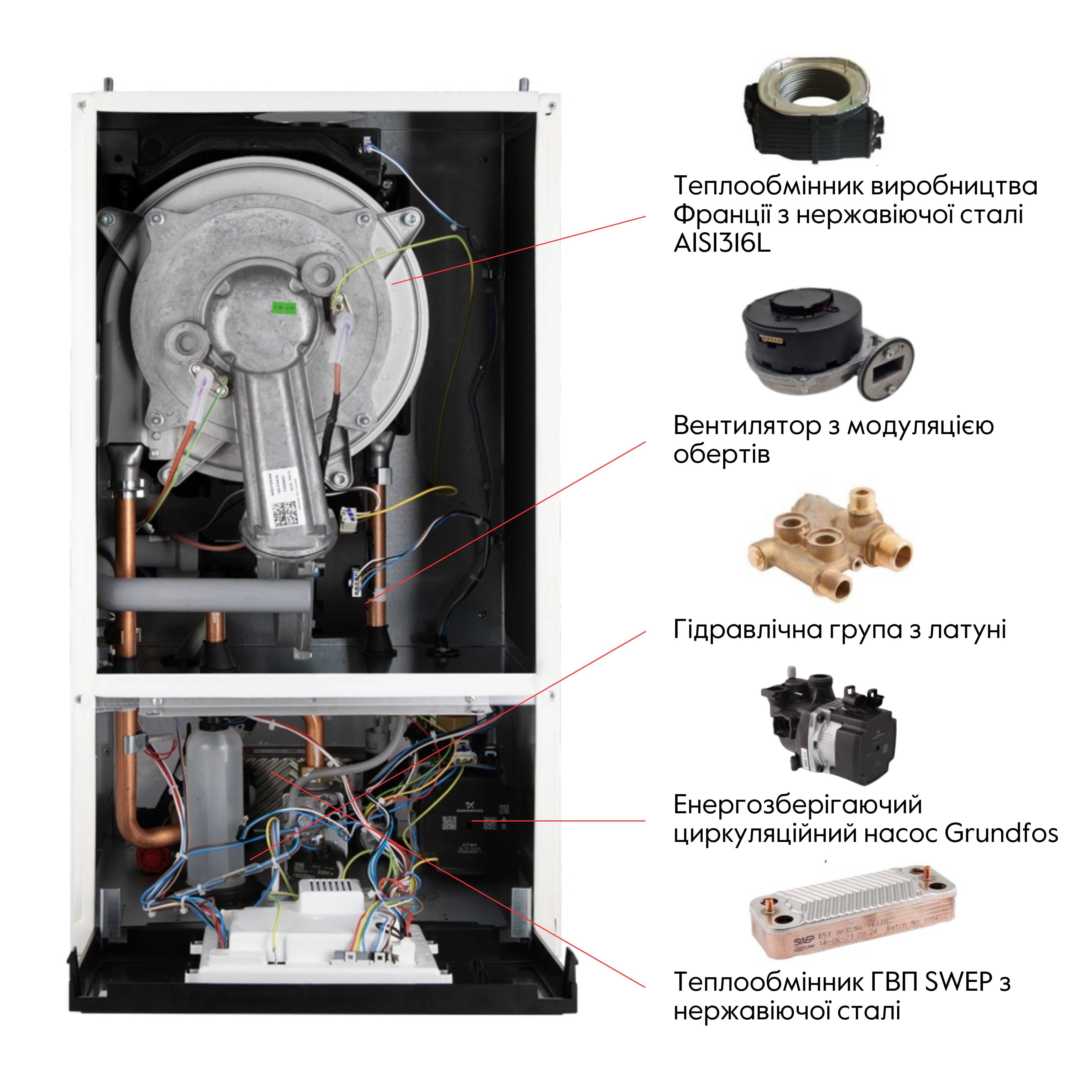 Котел газовий Airfel DigiFEL Premix 36 кВт
