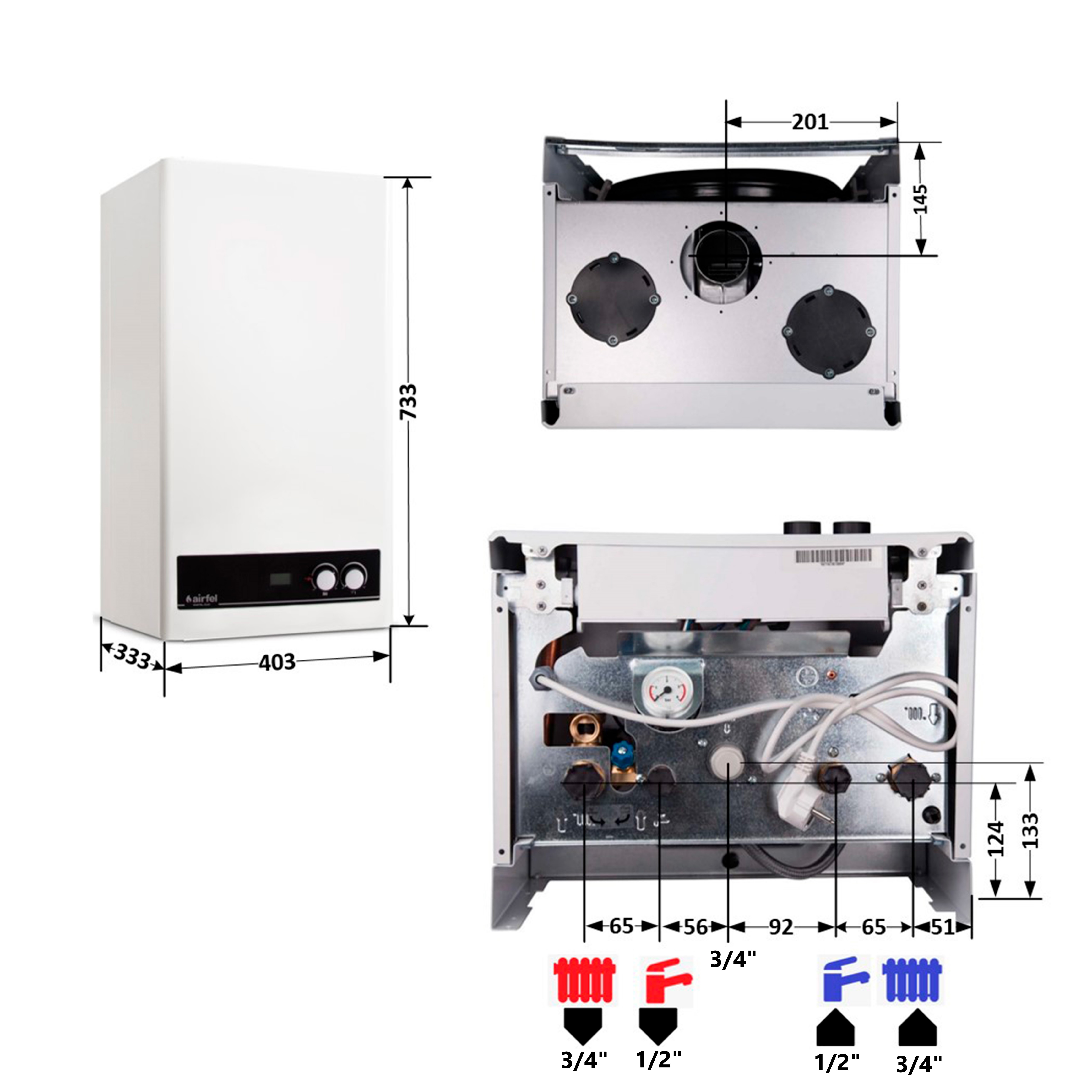 Котел газовий Airfel DigiFEL DUO 24 кВт двоконтурний