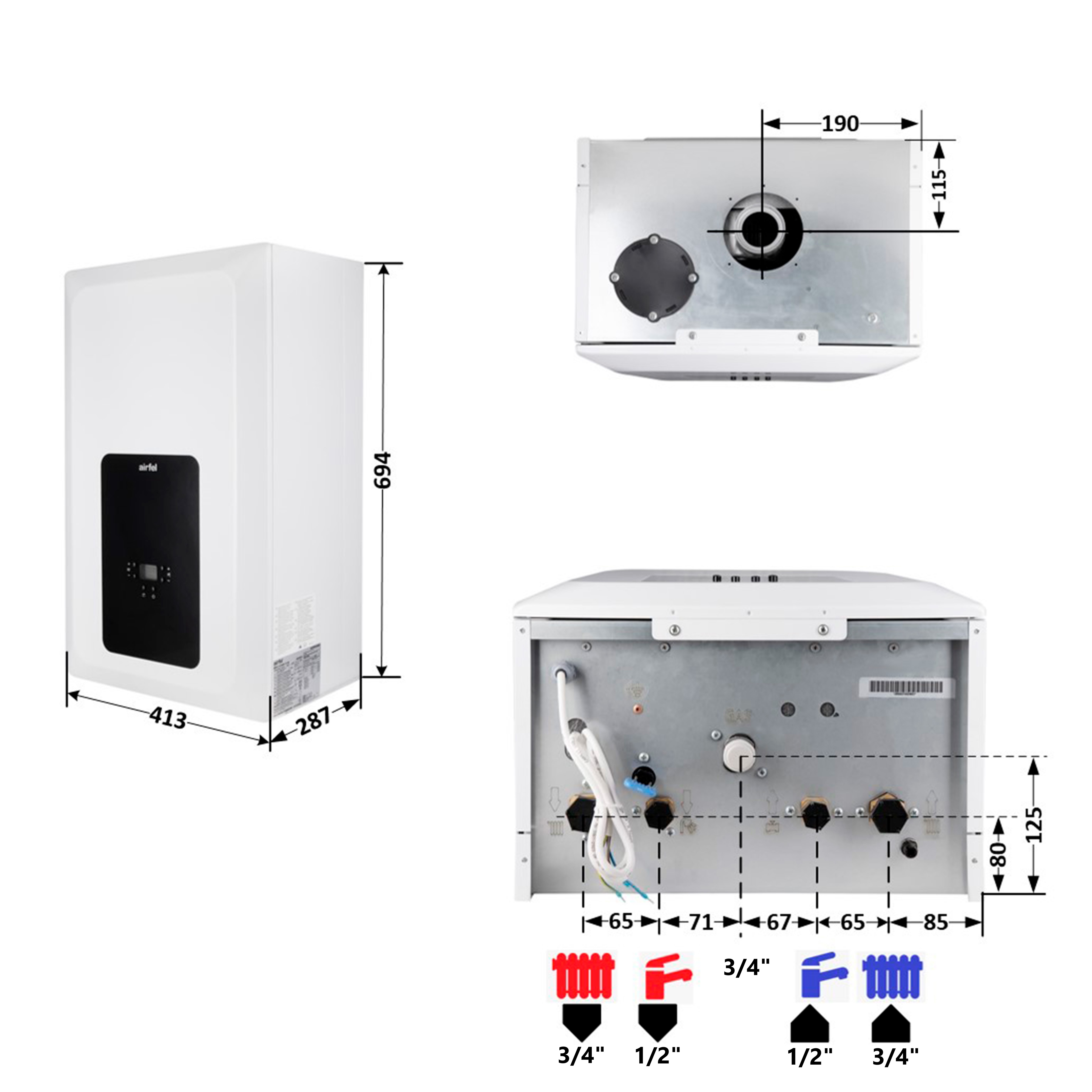 Котел газовий Airfel Elegant 18 кВт двоконтурний