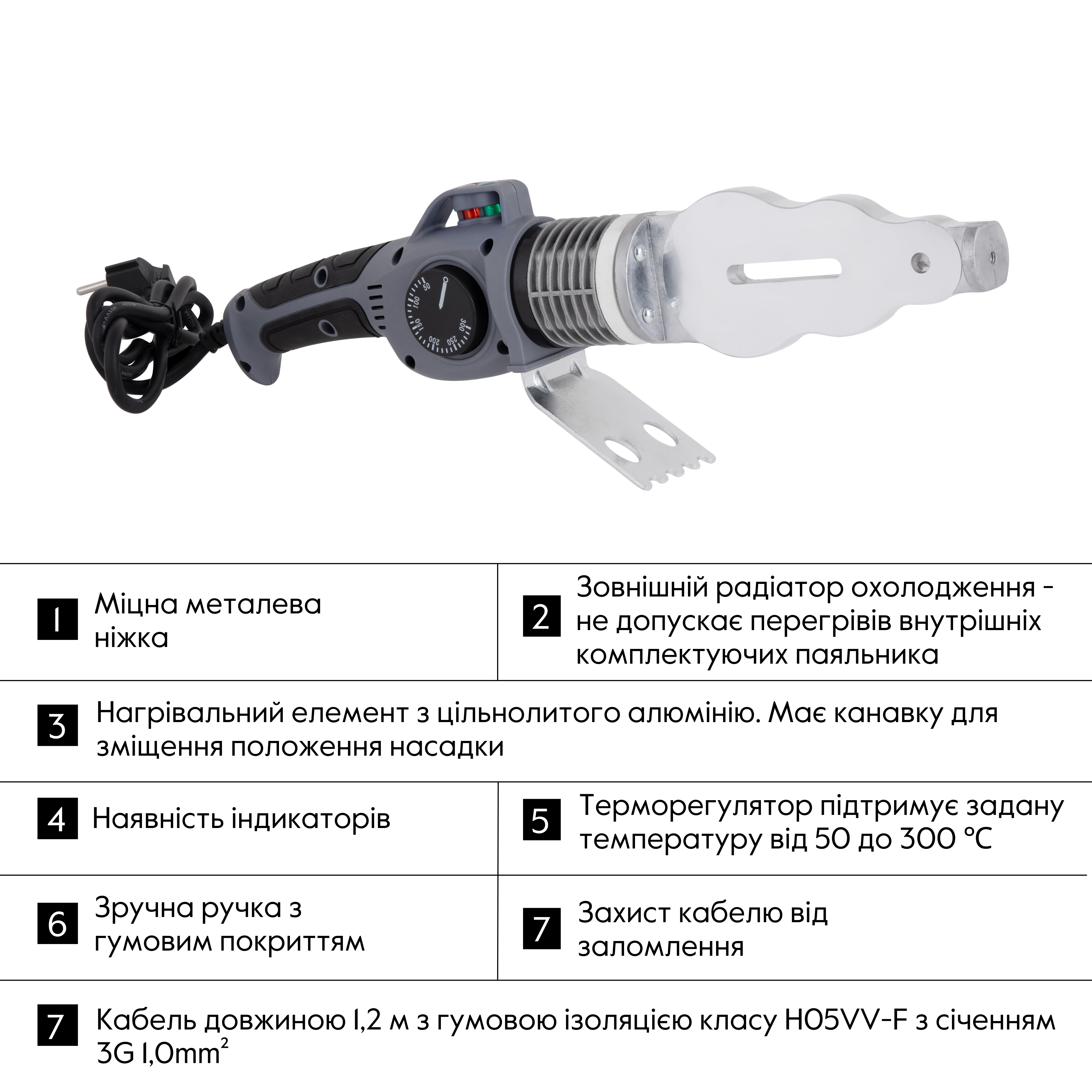 Паяльник для PPR Ø20-63 (механічний), 1800Вт Thermo Alliance BASE-101