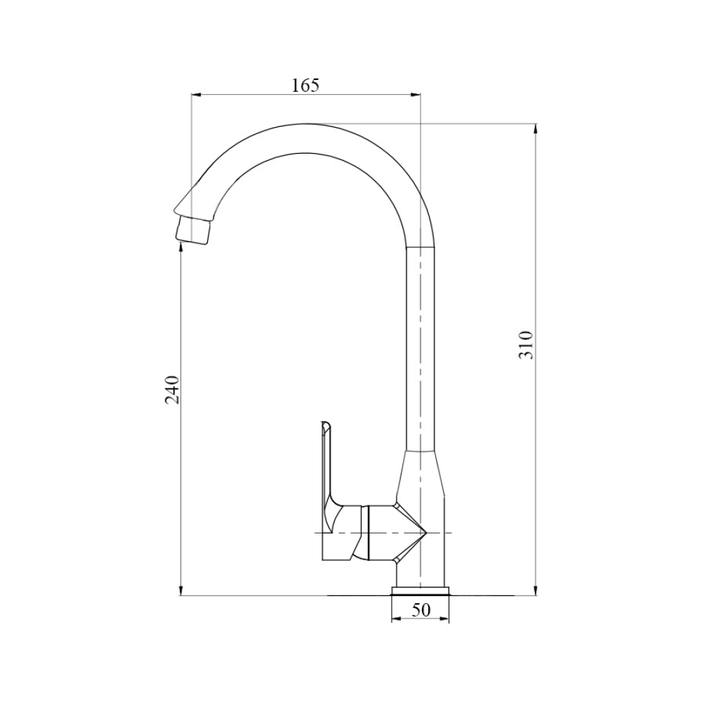 Змішувач для кухні Brinex 35W 007