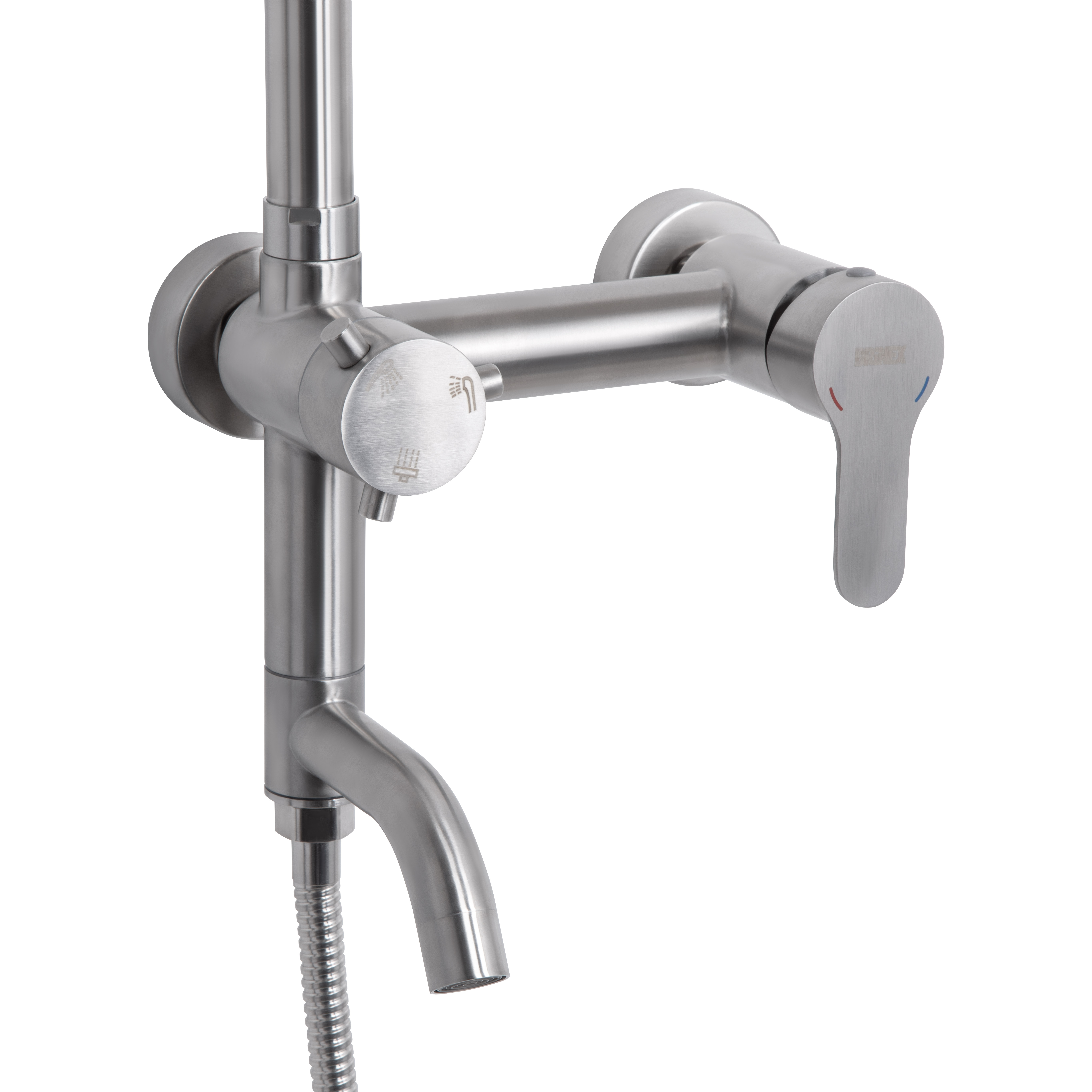 Душова система універсальна Brinex Pure 1030 на 3 споживача  Nickel BRIPUR1030NKL