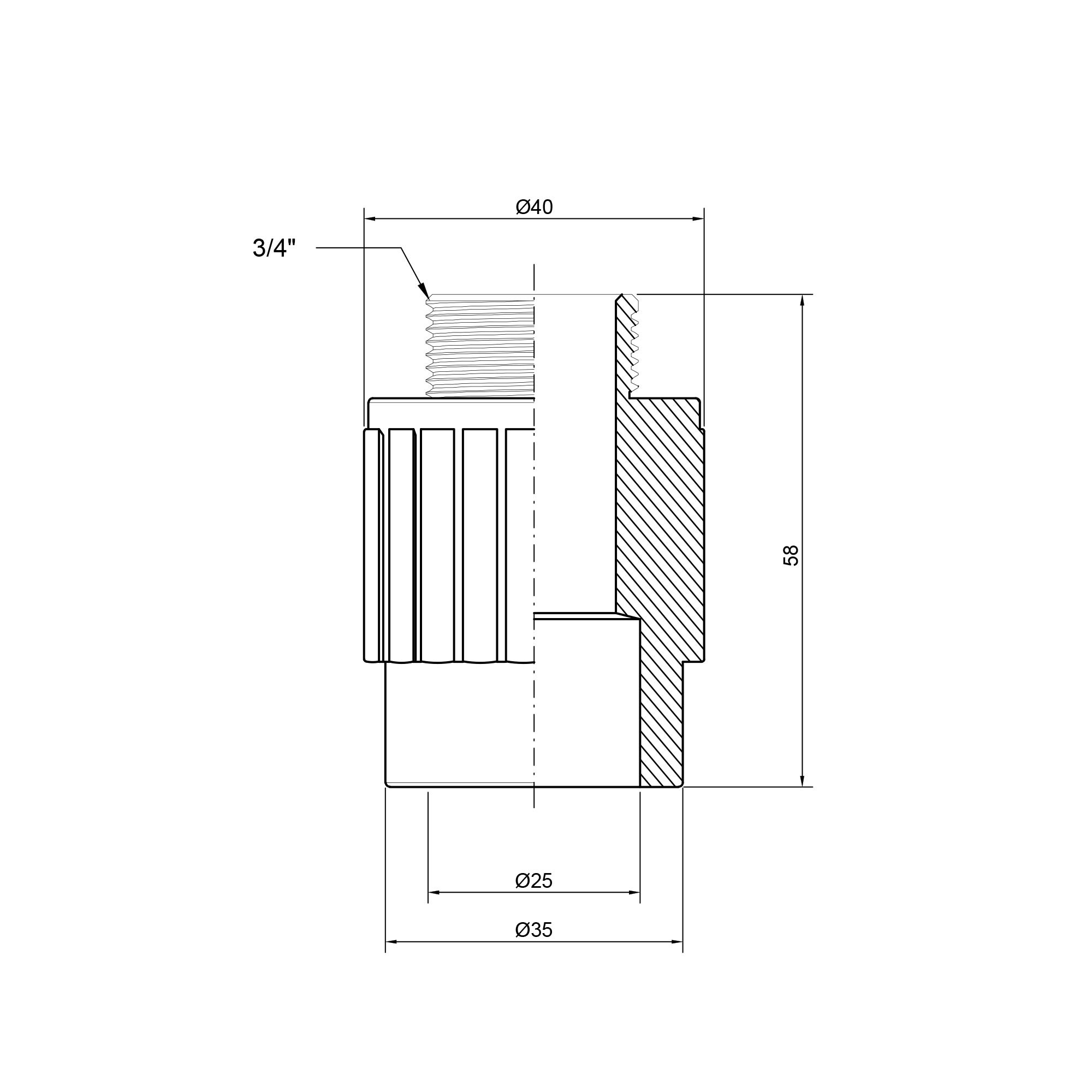 Муфта PPR Thermo Alliance 25х3/4