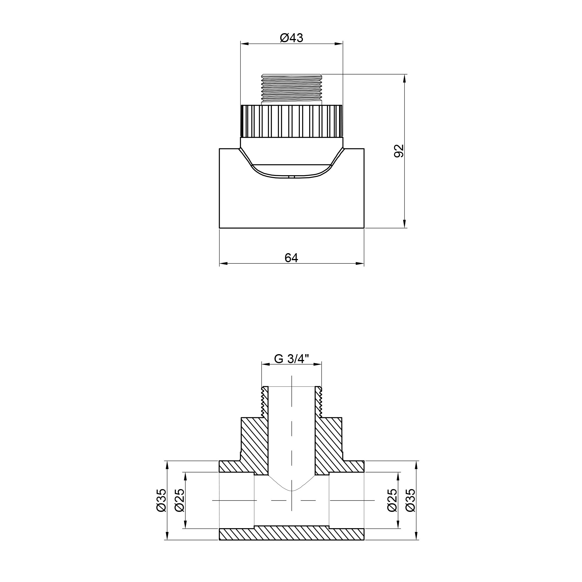 Трійник PPR Thermo Alliance 25х3/4