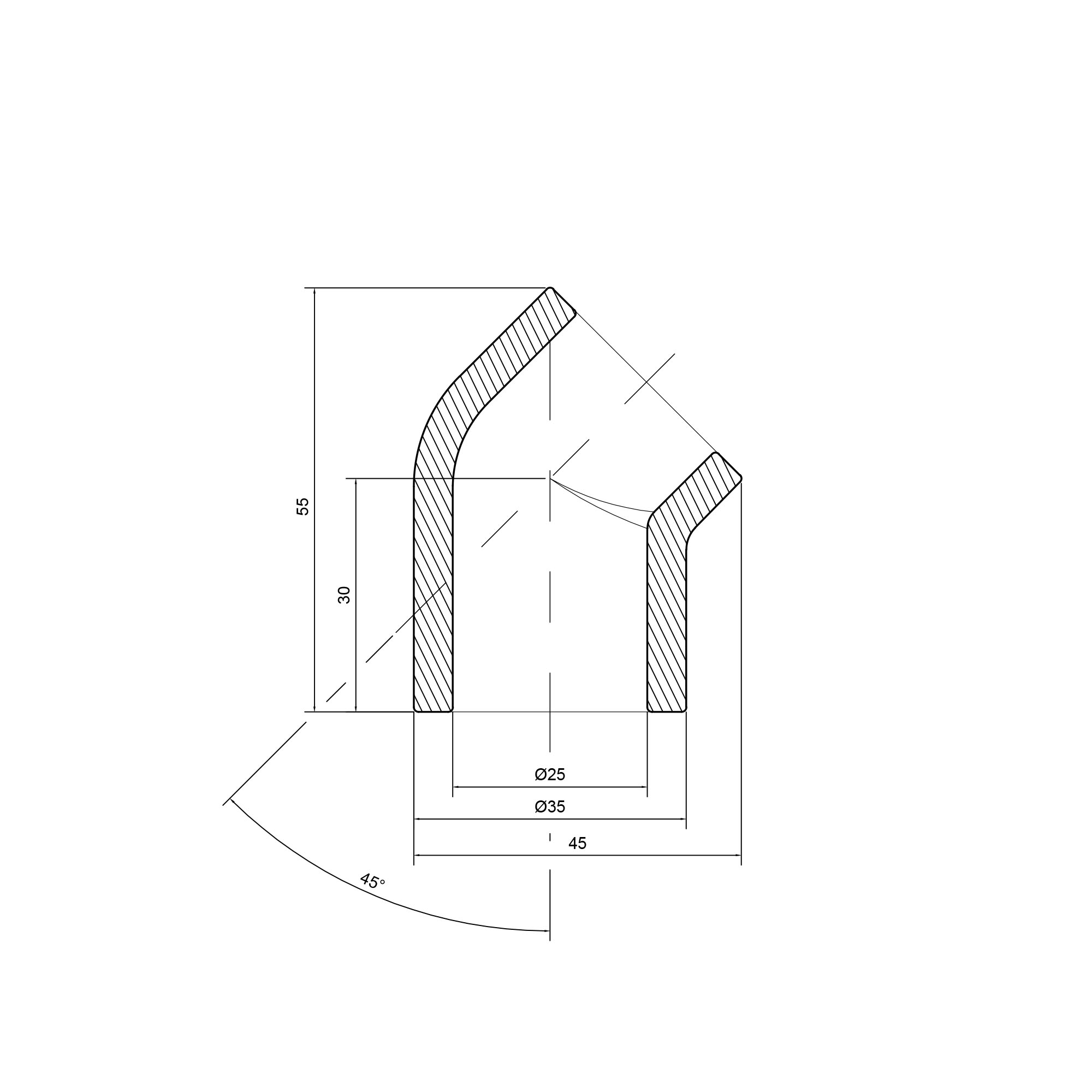 Кутик PPR Thermo Alliance 25, 45°