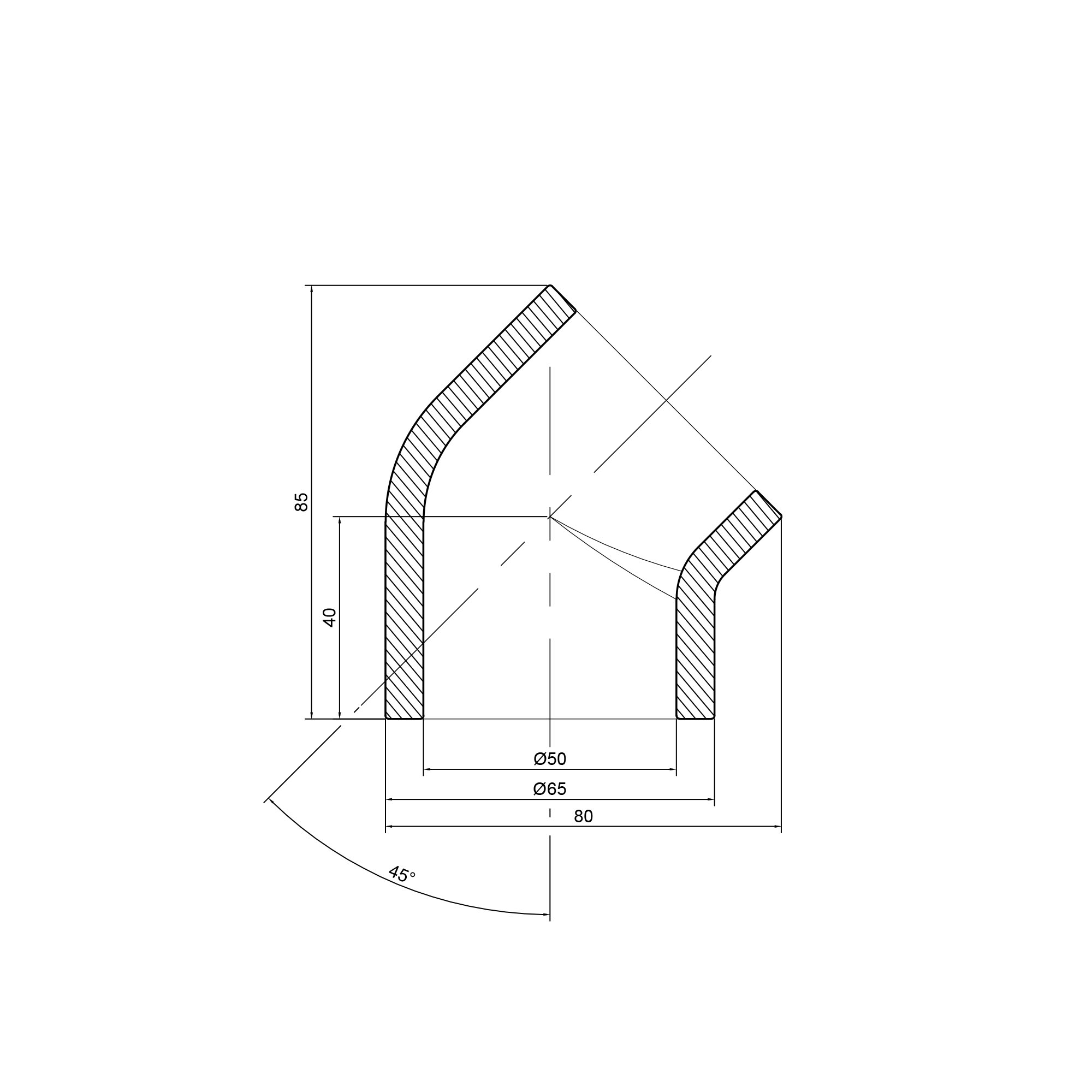 Кутик PPR Thermo Alliance 50, 45°