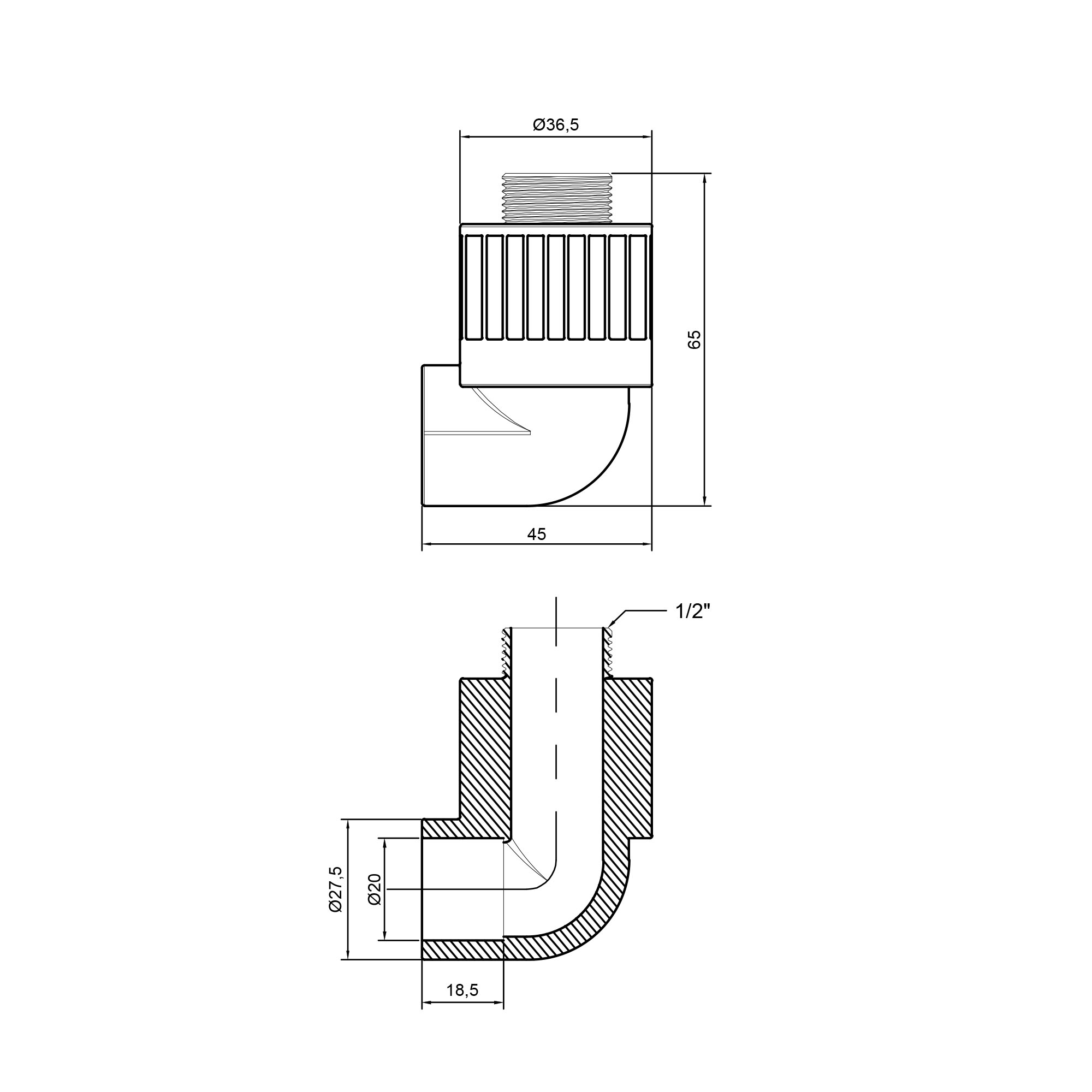Кутик PPR Thermo Alliance 20х1/2