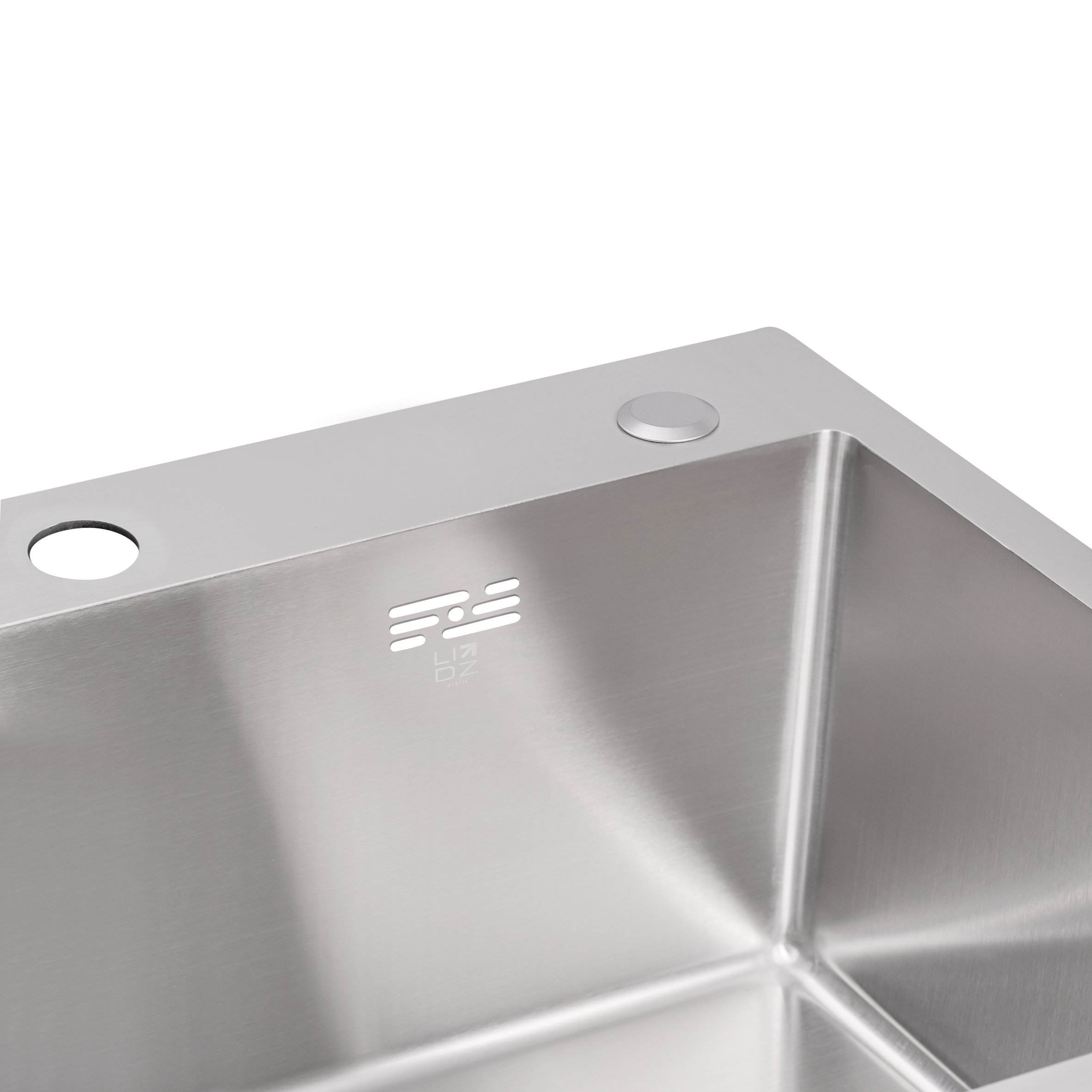 Мийка для кухні інтегрована Lidz Handmade H5045 (LDH5045BRU35383) Brushed Steel 3,0/1,0  мм