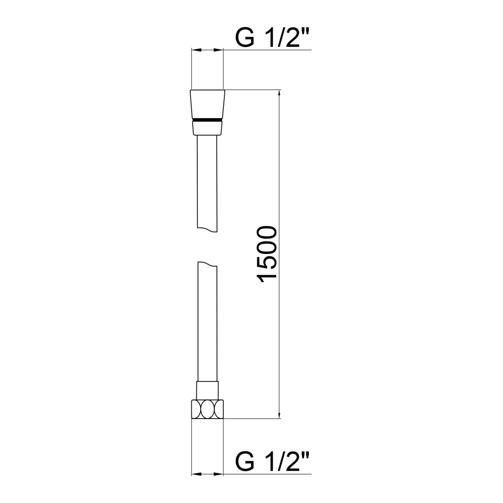Шланг Lidz Niagara 09 1,5 м LDNIA09CRM35458 Chrome