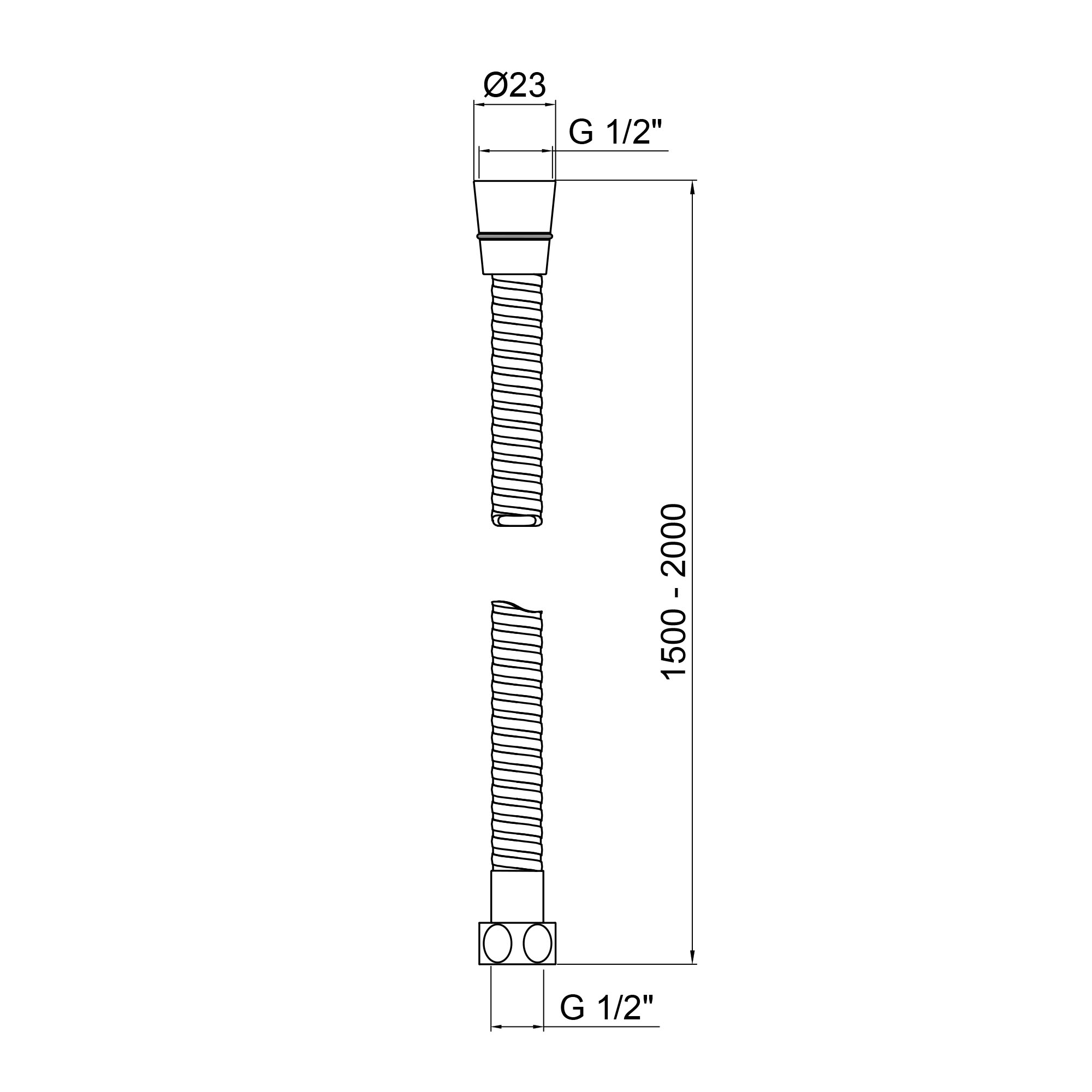 Шланг Lidz Niagara 12 1,5 м LDNIA12CRM35460 Chrome