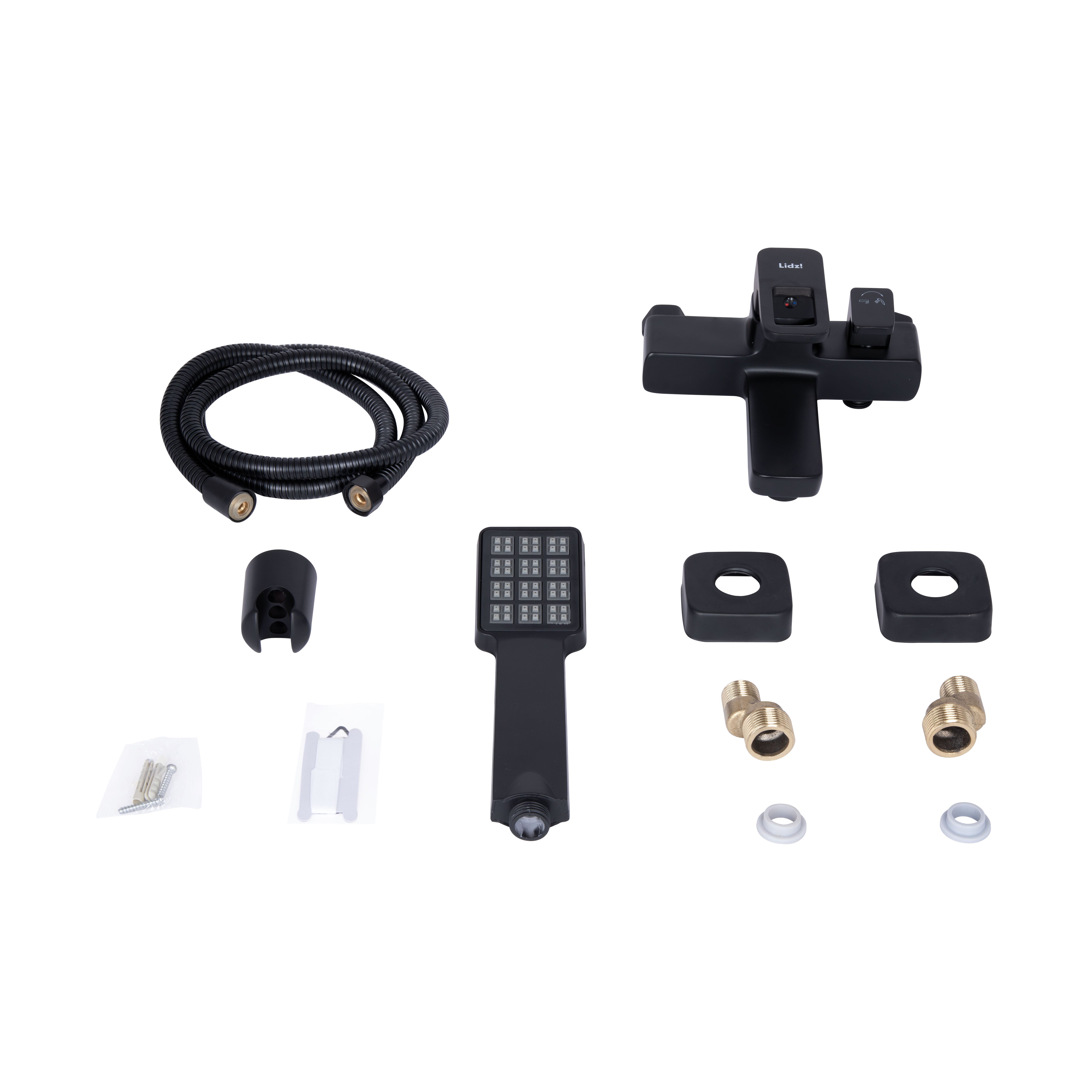 Змішувач для ванни Lidz Wawel 006 (з душовим гарнітуром) (k35) LDWAW006BLA45393 Black