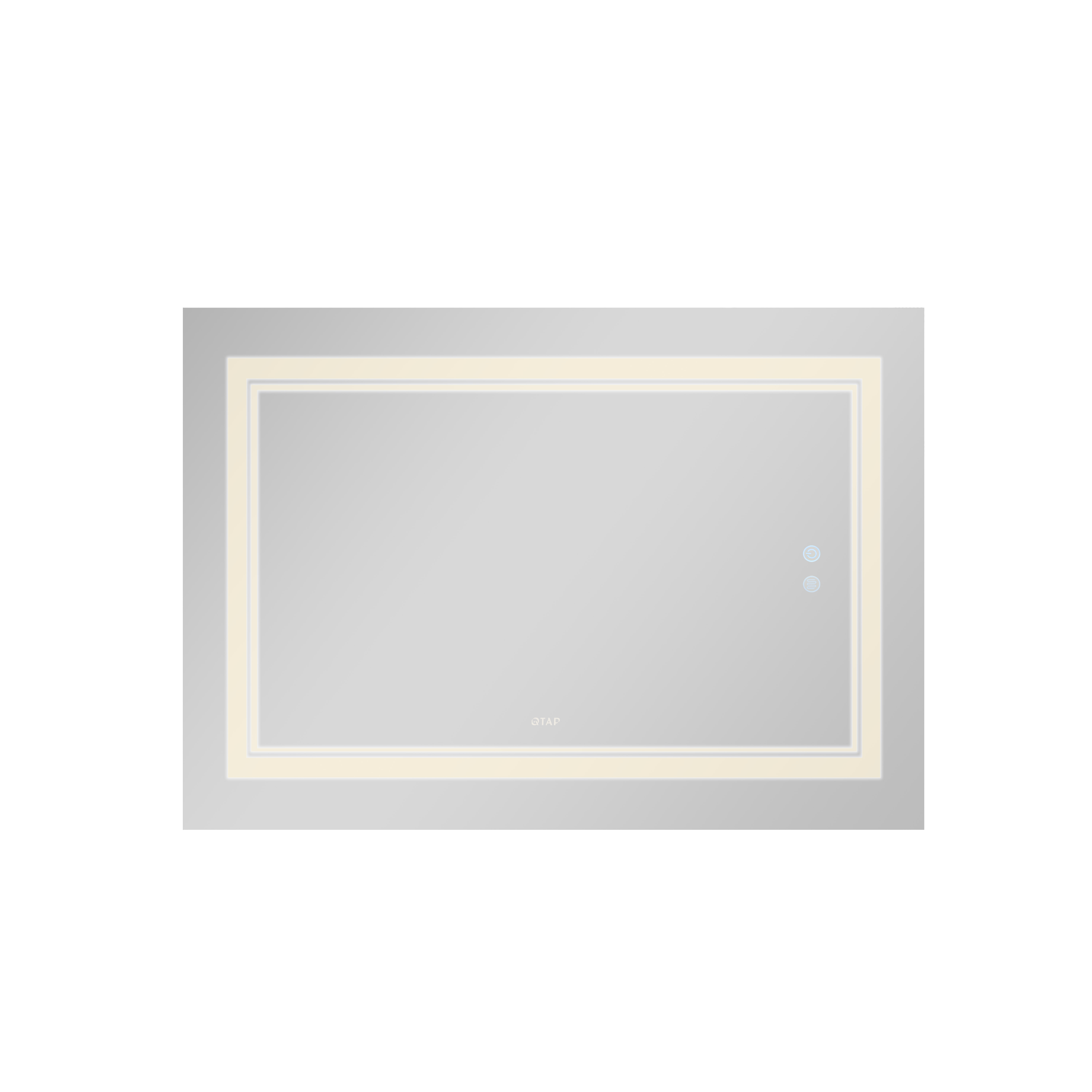 Дзеркало Qtap Cardinal 1200х800 з LED-підсвічуванням Touch, з антизапотіванням, з димером, рег. темп. кольору (3000-6500K) QT0478C12080