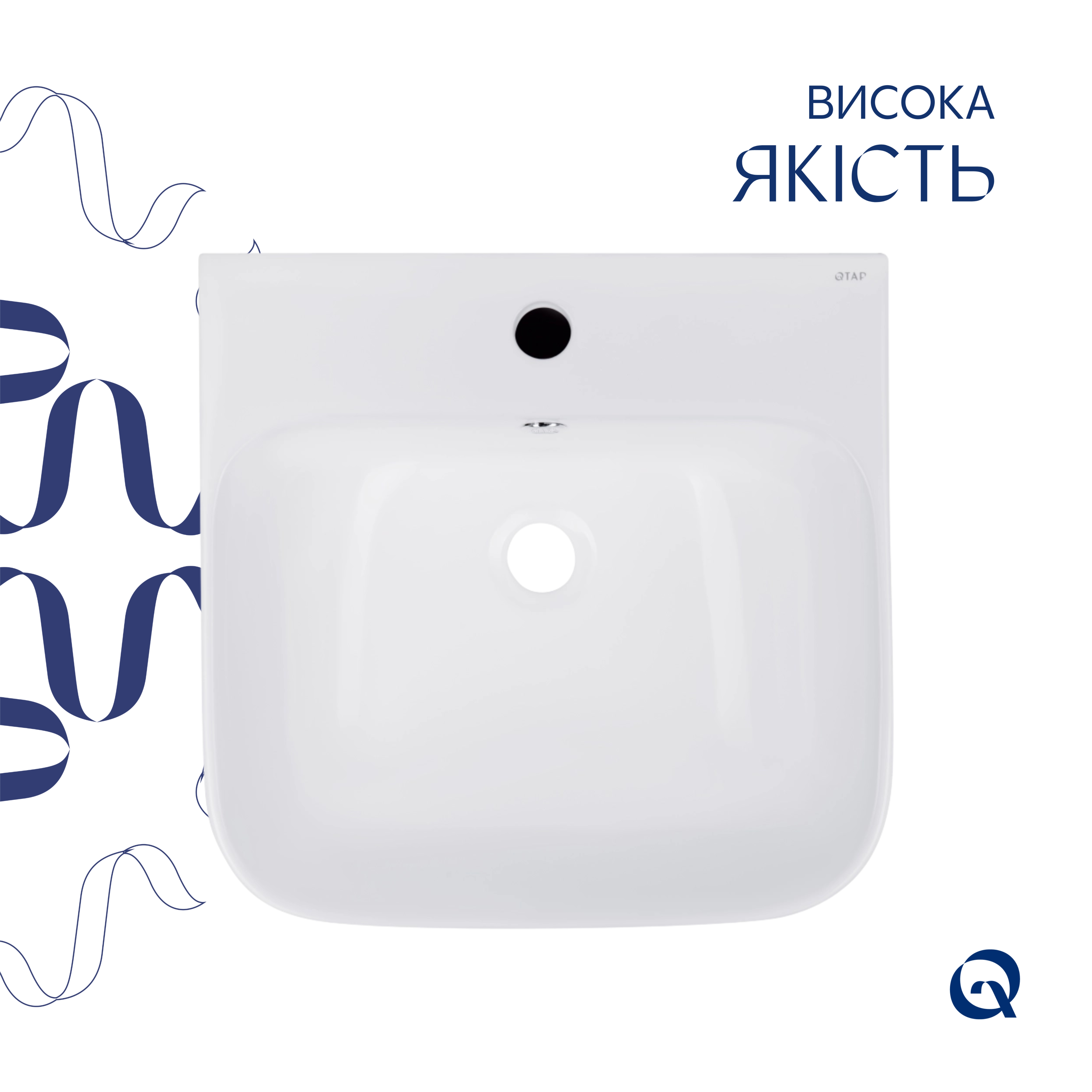 Раковина для підлоги моноблок Qtap Crow 450x435x835 White QT0511G315WN