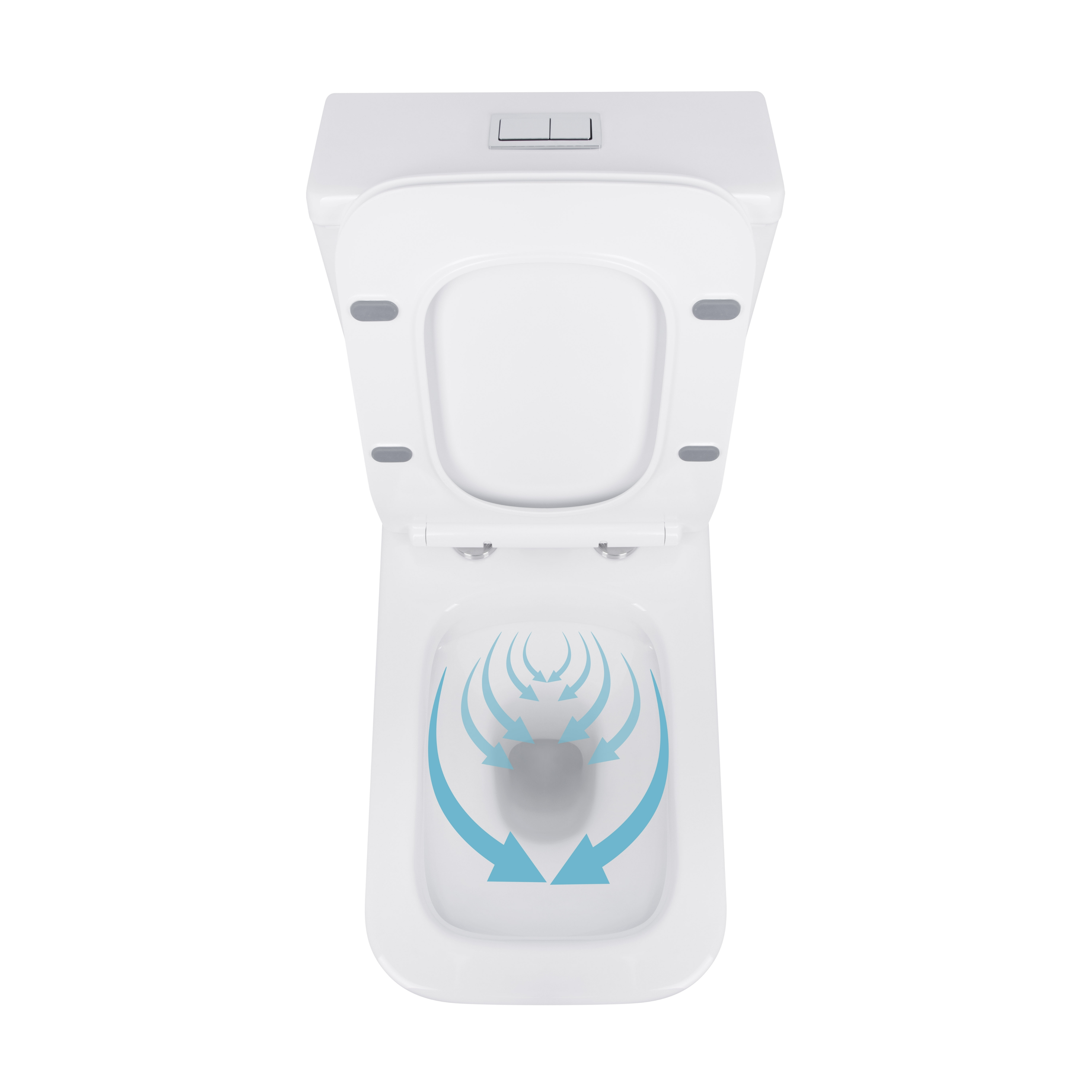 Унітаз-компакт Qtap Crow безобідковий з сідінням Soft-close QT05222170W