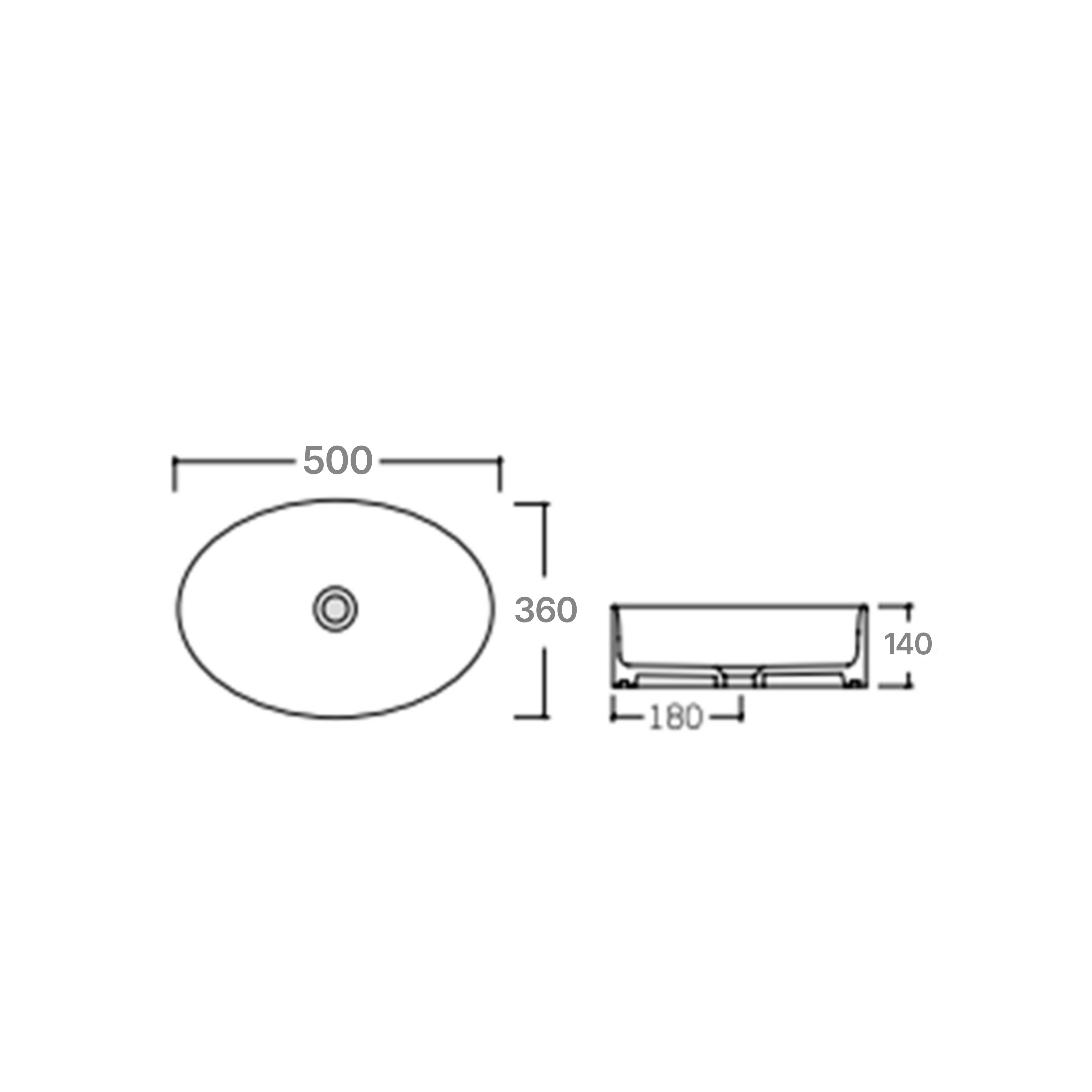 Раковина-чаша Qtap Kolibri 500x360x140 White QT10116065W