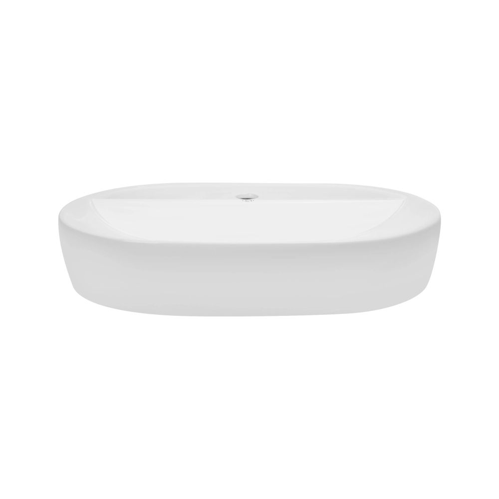 Комплект Qtap Scorpio: Раковина накладна овальна 610x400x120 мм White + Донний клапан PU02