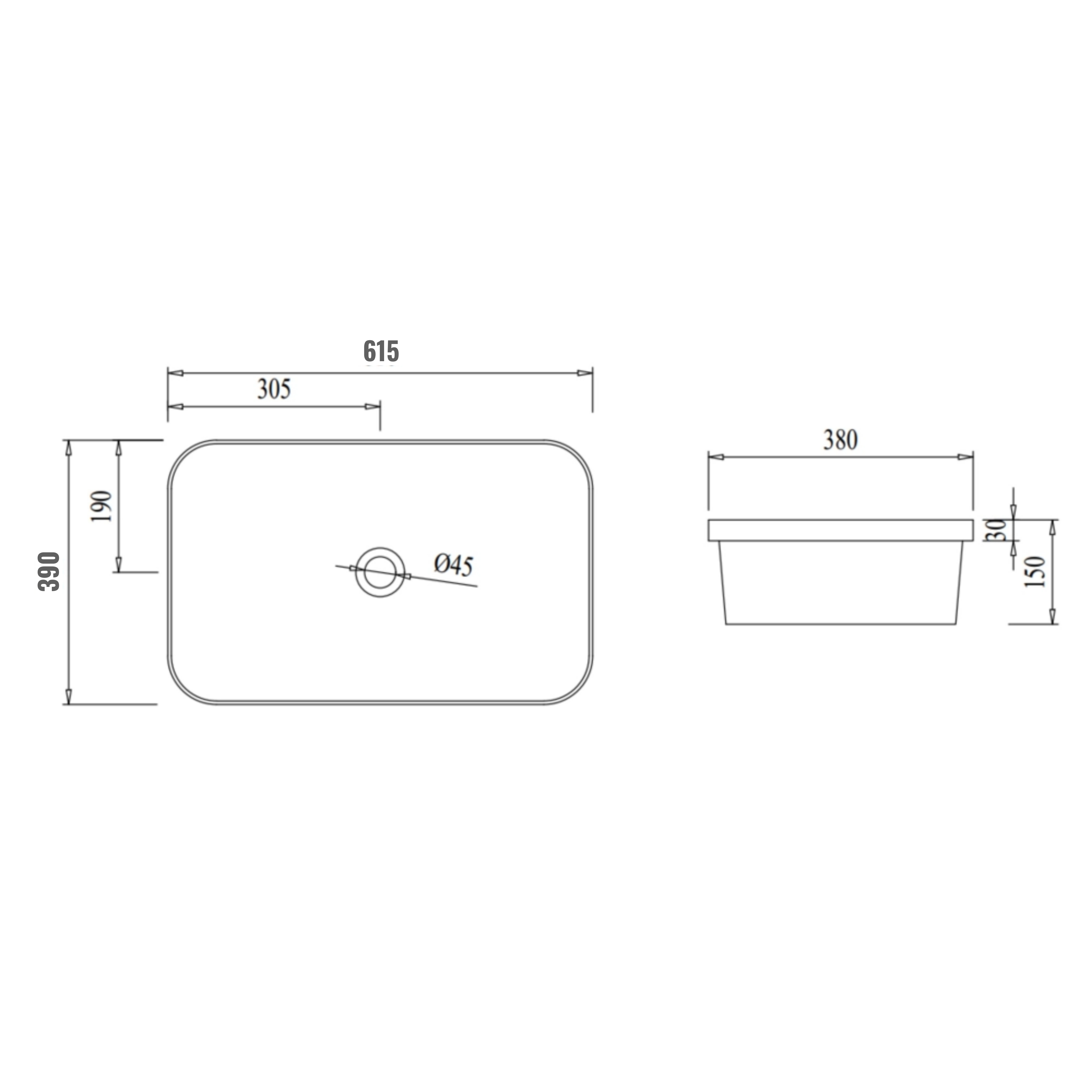 Раковина Qtap Scorpio 610х380х150 White QT1411K491WN