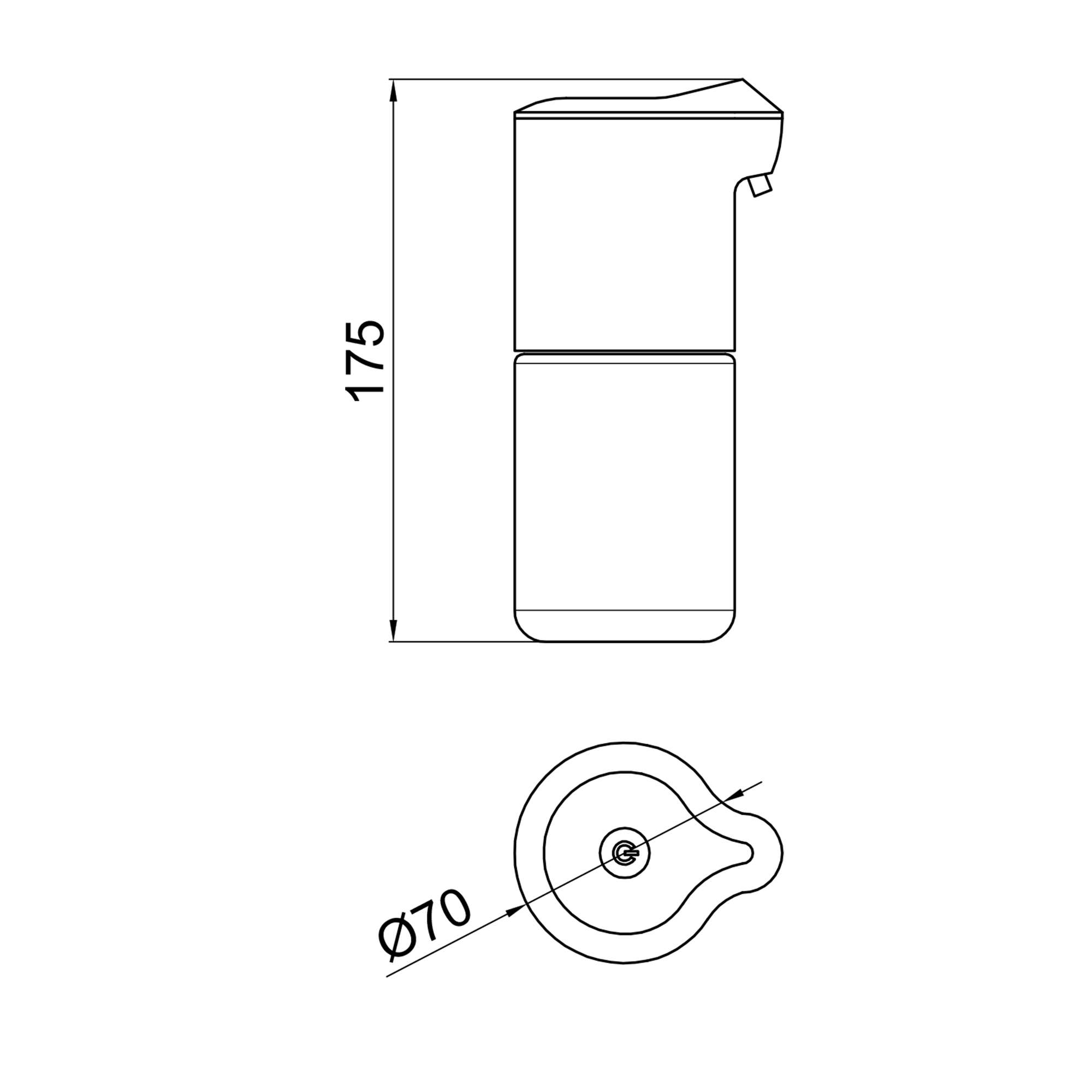 Дозатор для рідкого мила пінний Qtap Pohodli автоматичний 4,5V QT144WH42925 White (Autodávkovač)