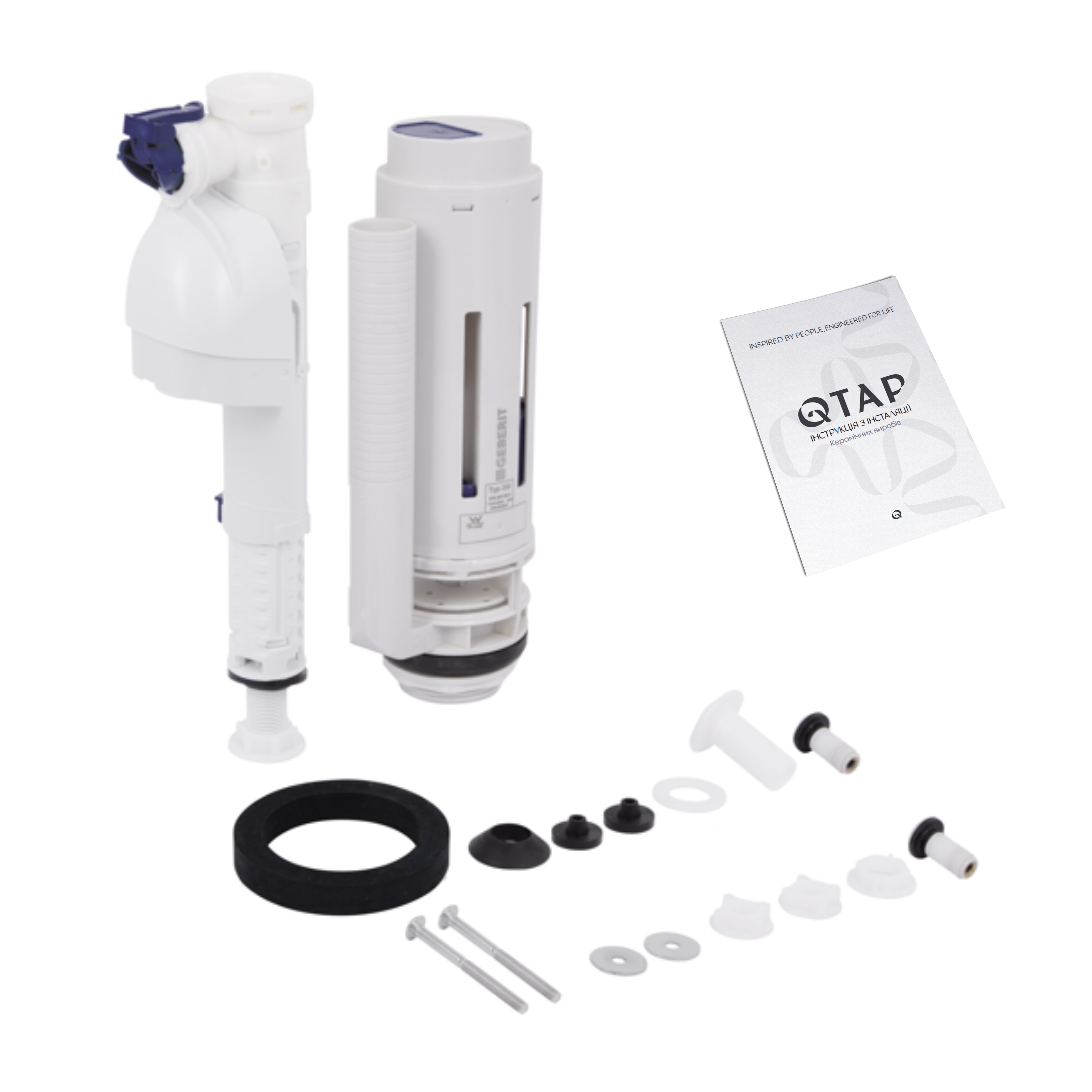 Унітаз-компакт Qtap Stork/Swan безобідковий з сідінням Soft-close QT15222178W