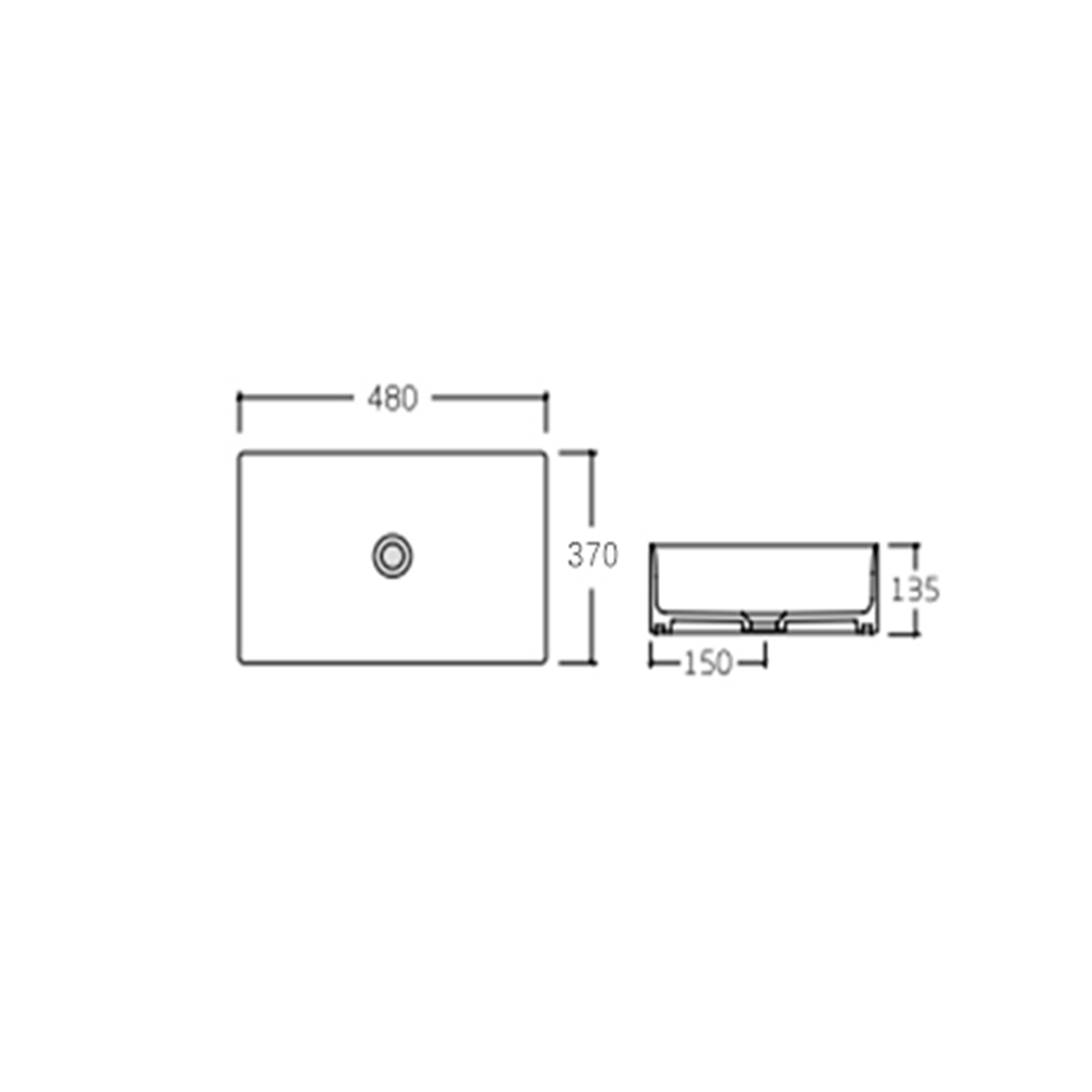 Раковина-чаша Qtap Tern 480х370х135 White QT17116069W