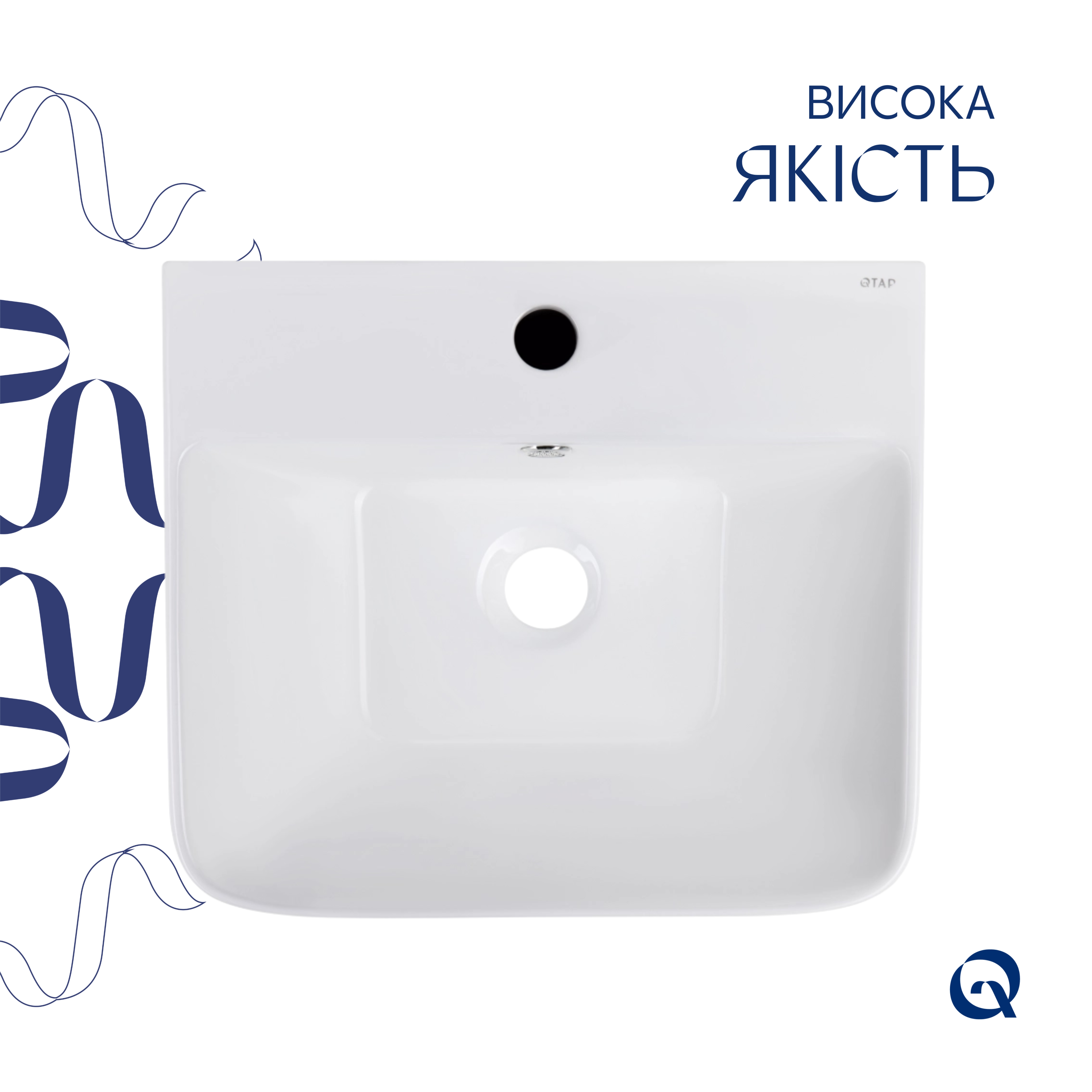 Раковина для підлоги моноблок Qtap Tern 440х380х830mm White QT1711G302WN