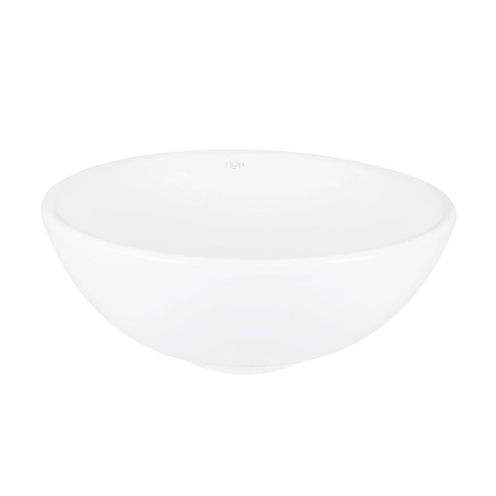 Комплект Qtap Owl: Раковина накладна кругла 400х400х155 мм White + Донний клапан PU02