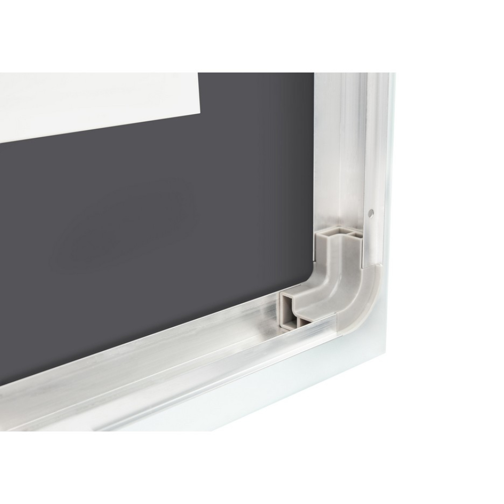 Дзеркало Qtap Mideya Classic 1000х600 з LED-підсвічуванням Touch, з антизапотіванням, з годинником, димером, рег. яскравості QT2078F615W