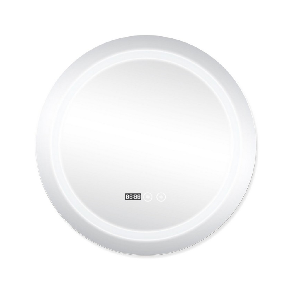 Дзеркало Qtap Mideya (DC-F803) R600 з LED-підсвічуванням Touch, з антизапотіванням, з годинником, димером, рег. яскравості QT2078F803W