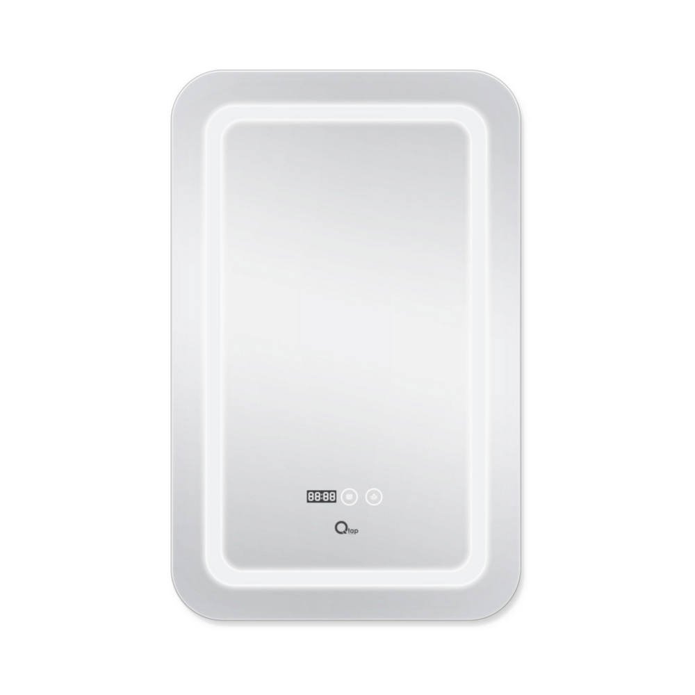 Дзеркало Qtap Mideya (DC-F911) 500х800 з LED-підсвічуванням Touch, з антизапотіванням, з годинником, димером, рег. яскравості QT2078F911W