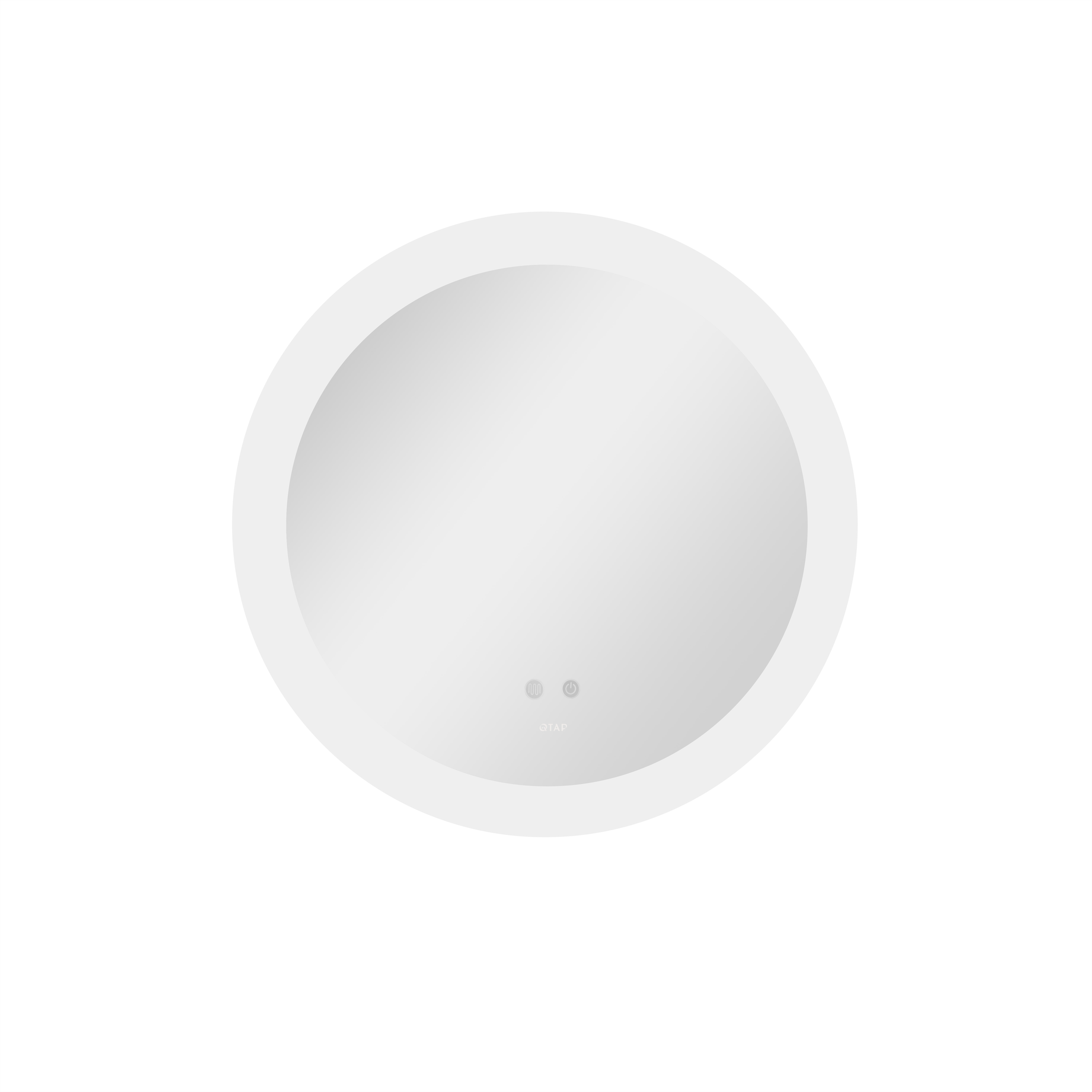Дзеркало Qtap Taurus R600 з LED-підсвічуванням Touch, з антизапотіванням, з димером, рег. темп. кольору (3000-6500K) QT2478R607