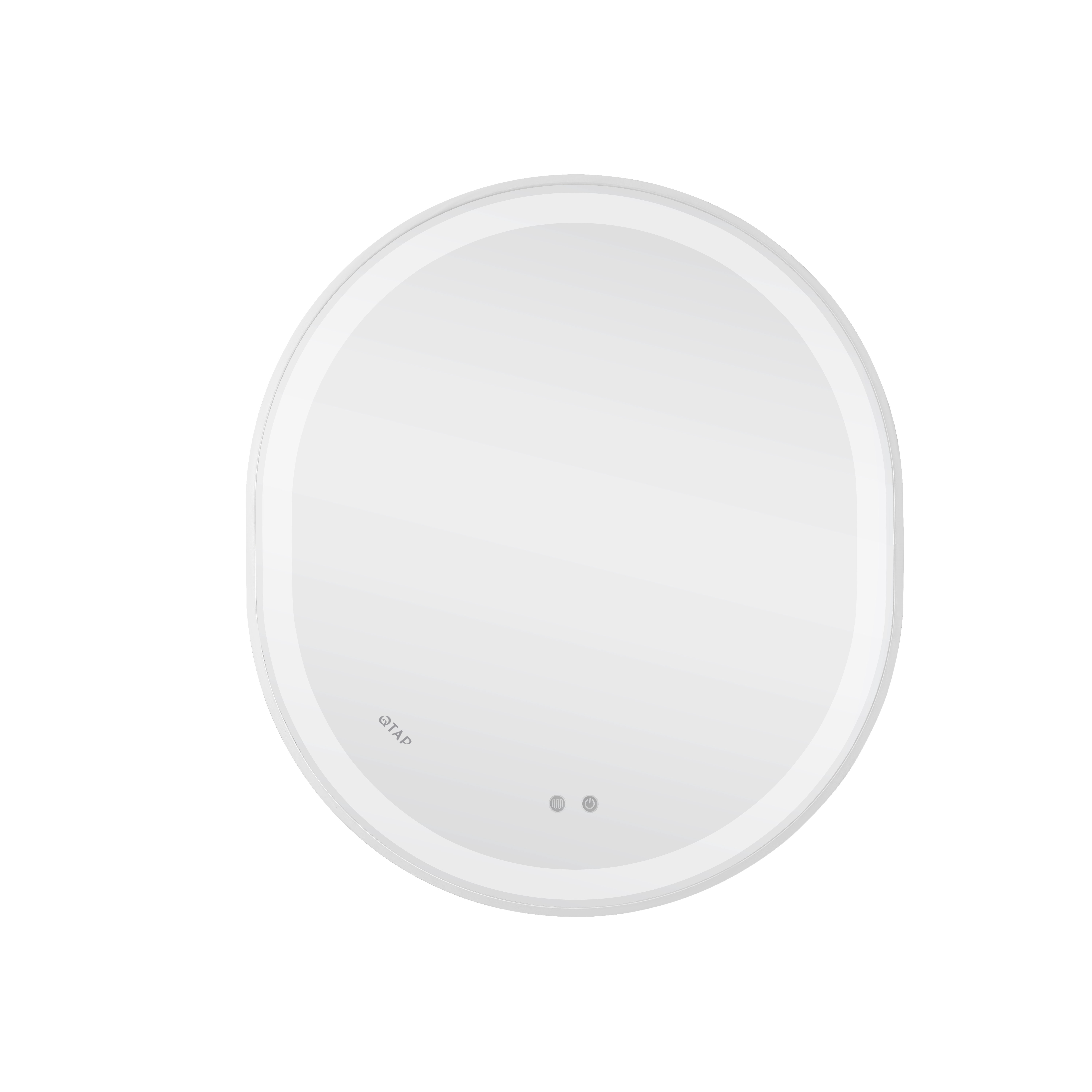 Дзеркало Qtap Gemini 800х700 з LED-підсвічуванням Touch, з антизапотіванням, з димером, рег. темп. кольору (3000-6500K) Reverse QT2578R8071W