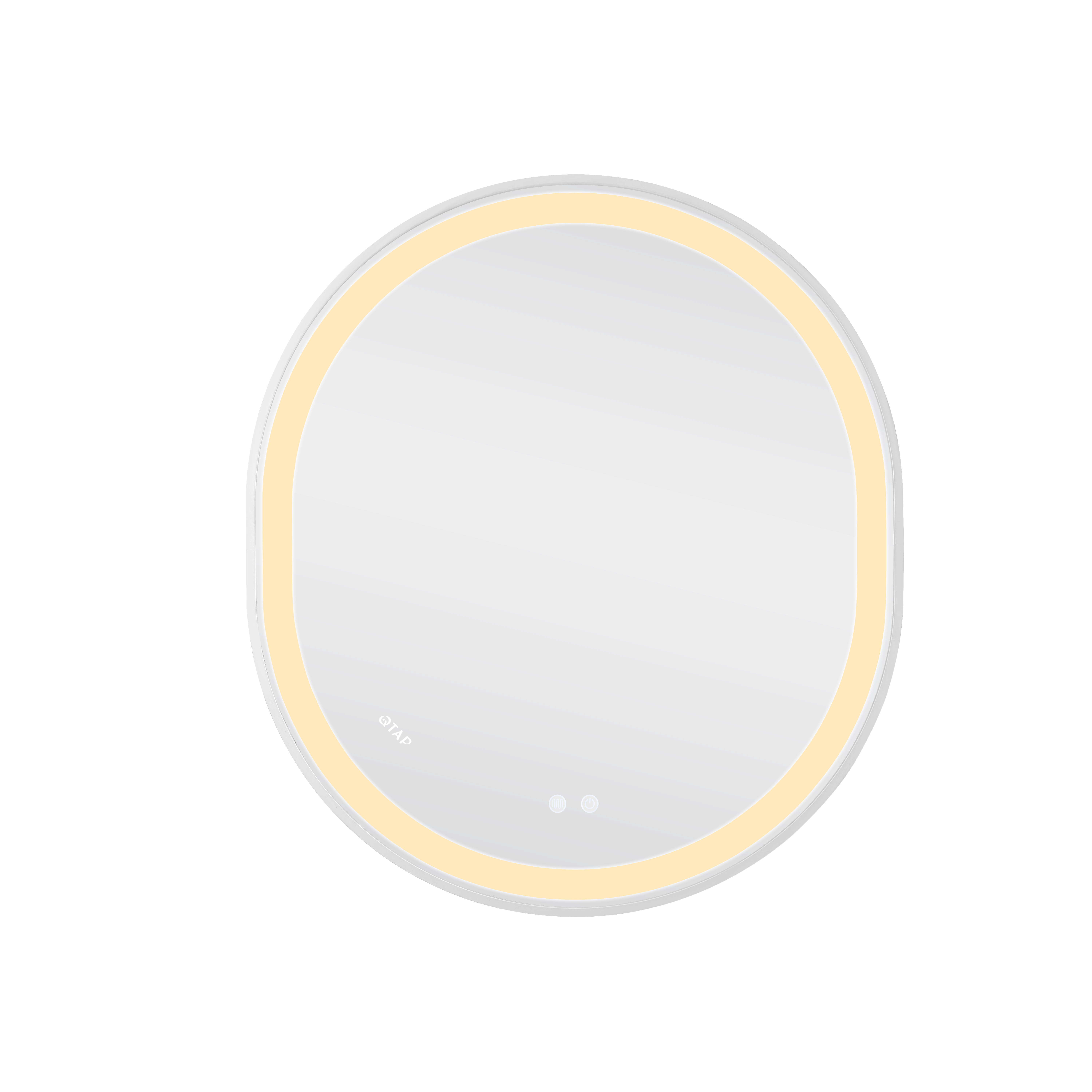 Дзеркало Qtap Gemini 800х700 з LED-підсвічуванням Touch, з антизапотіванням, з димером, рег. темп. кольору (3000-6500K) Reverse QT2578R8071W