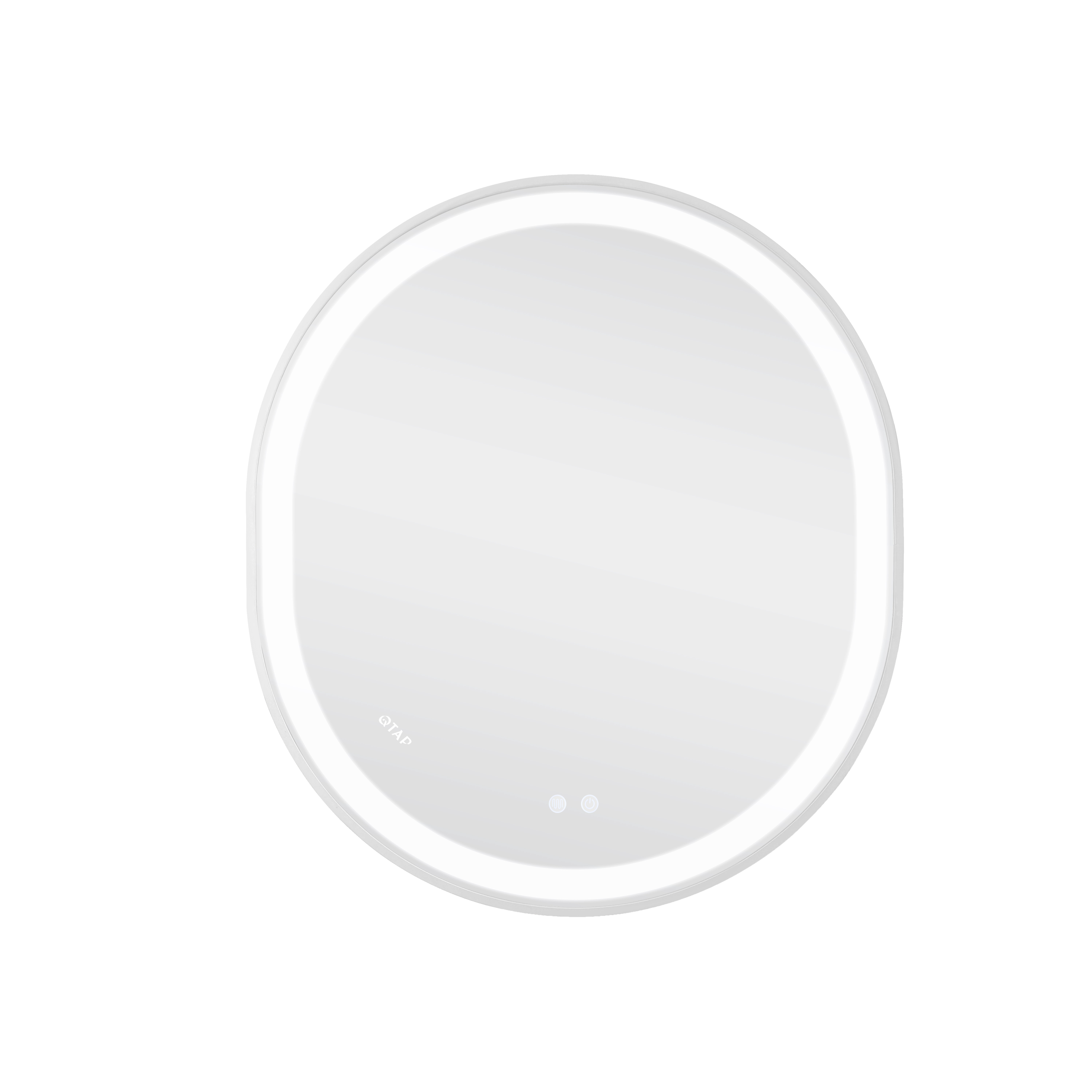 Дзеркало Qtap Gemini 800х700 з LED-підсвічуванням Touch, з антизапотіванням, з димером, рег. темп. кольору (3000-6500K) Reverse QT2578R8071W