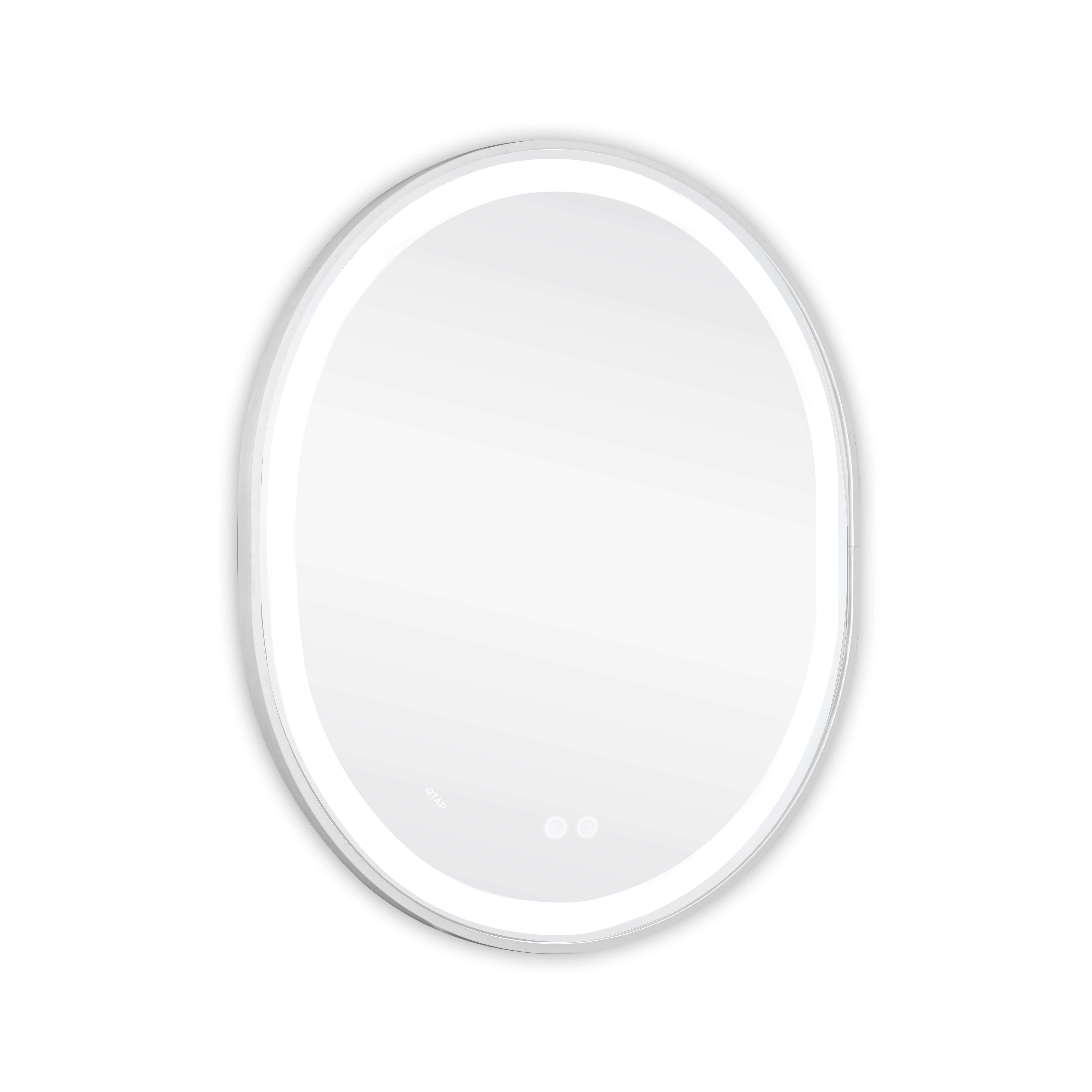 Дзеркало Qtap Gemini 800х700 з LED-підсвічуванням Touch, з антизапотіванням, з димером, рег. темп. кольору (3000-6500K) Reverse QT2578R8071W