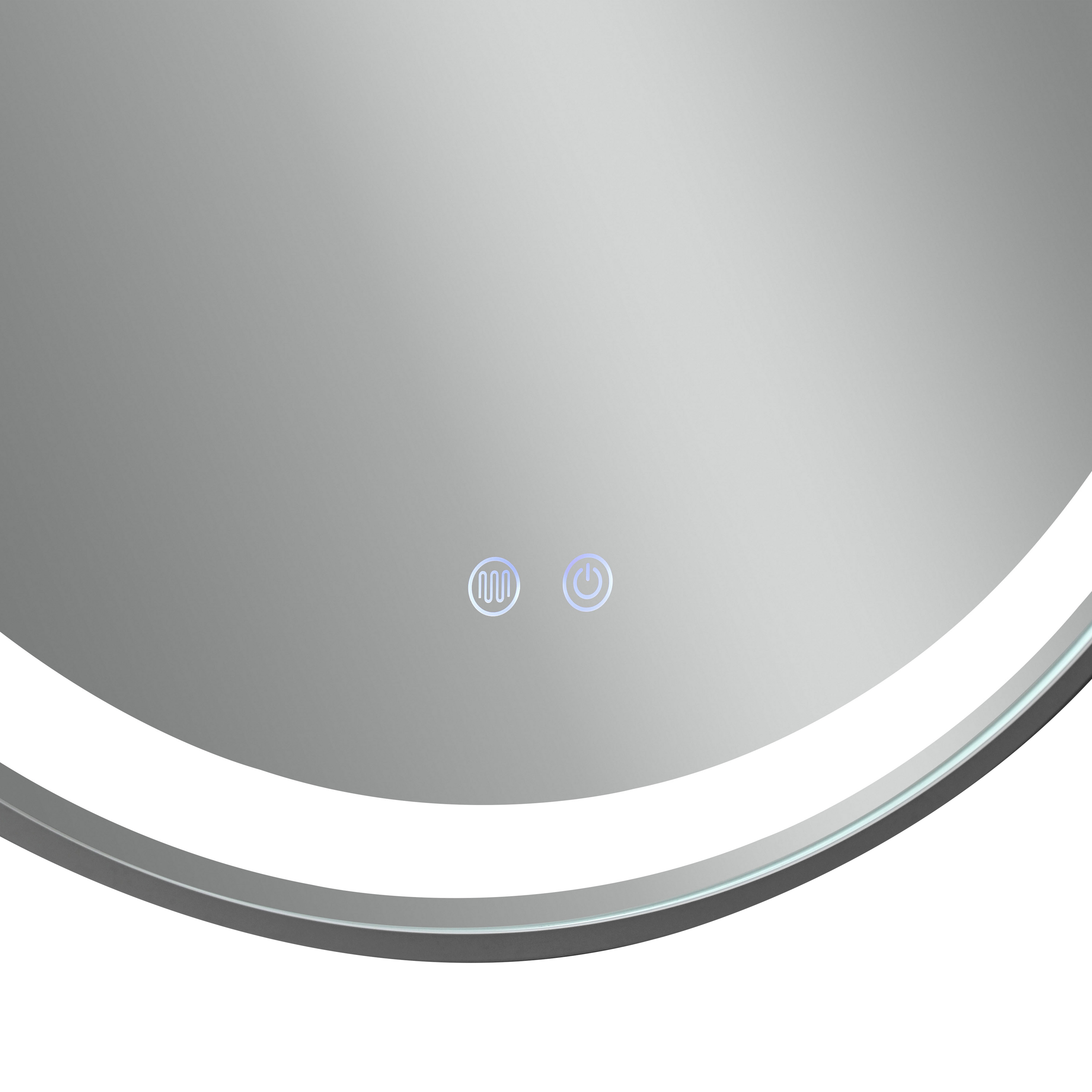 Дзеркало Qtap Gemini 800х700 з LED-підсвічуванням Touch, з антизапотіванням, з димером, рег. темп. кольору (3000-6500K) Reverse QT2578R8072B