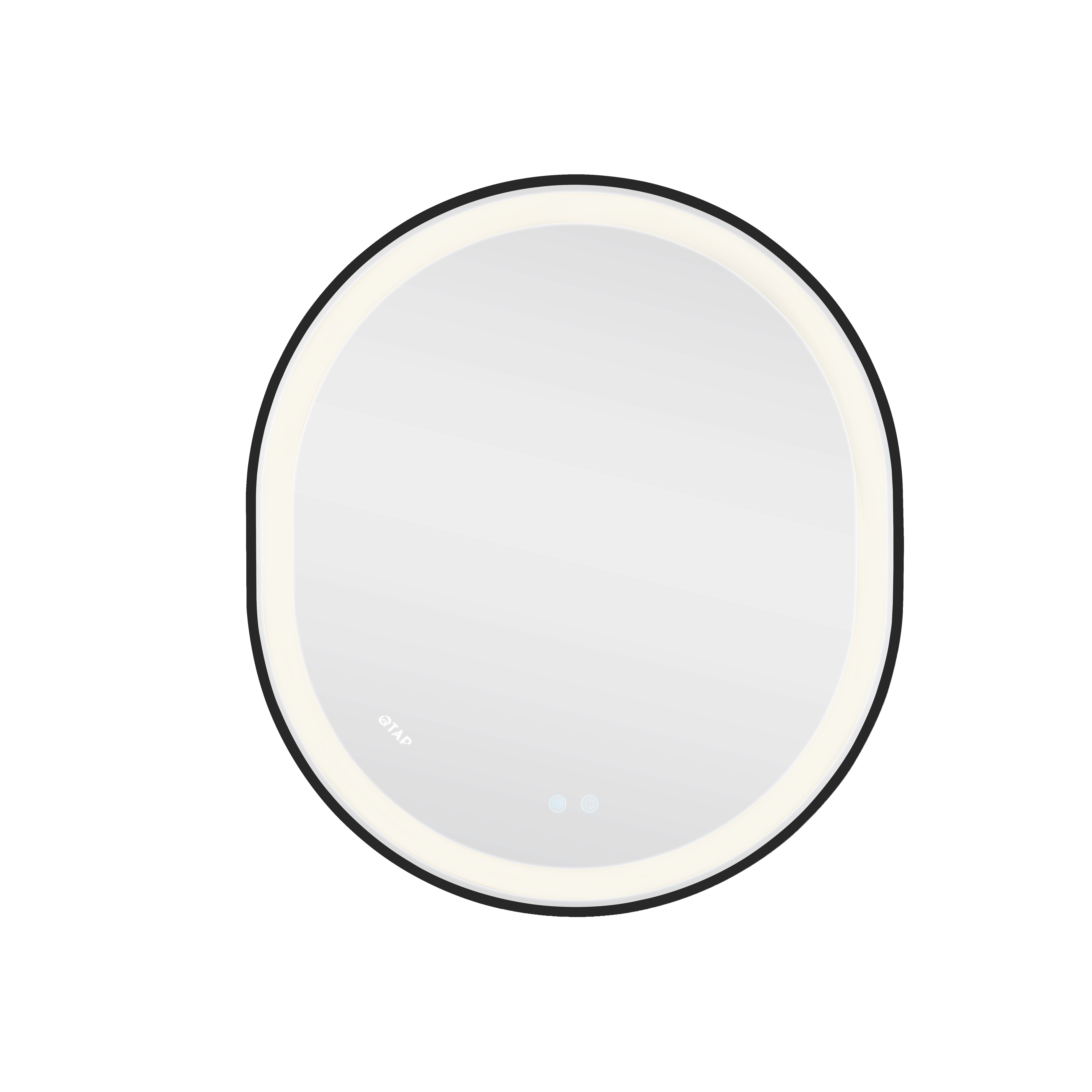 Дзеркало Qtap Gemini 800х700 з LED-підсвічуванням Touch, з антизапотіванням, з димером, рег. темп. кольору (3000-6500K) Reverse QT2578R8072B