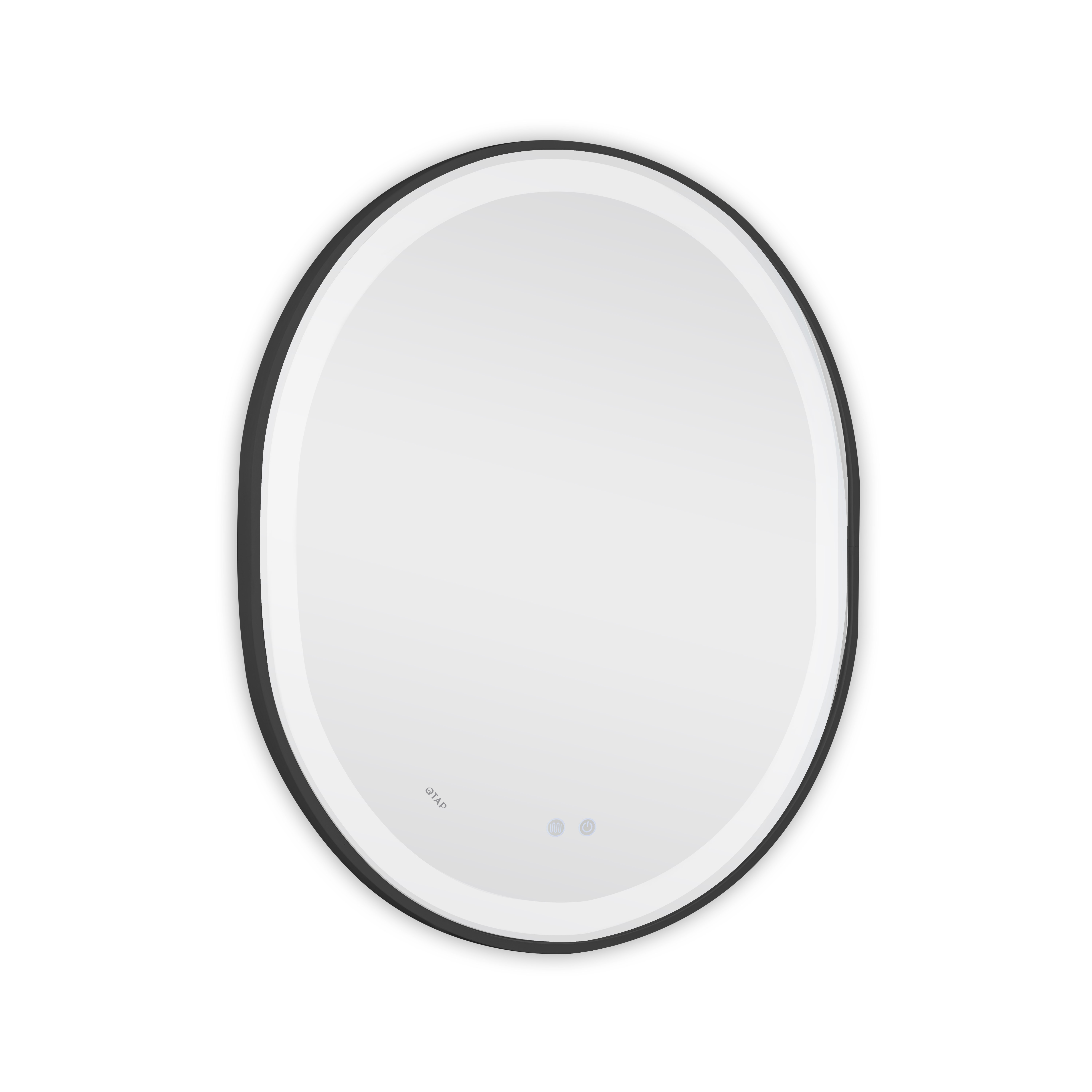 Дзеркало Qtap Gemini 800х700 з LED-підсвічуванням Touch, з антизапотіванням, з димером, рег. темп. кольору (3000-6500K) Reverse QT2578R8072B