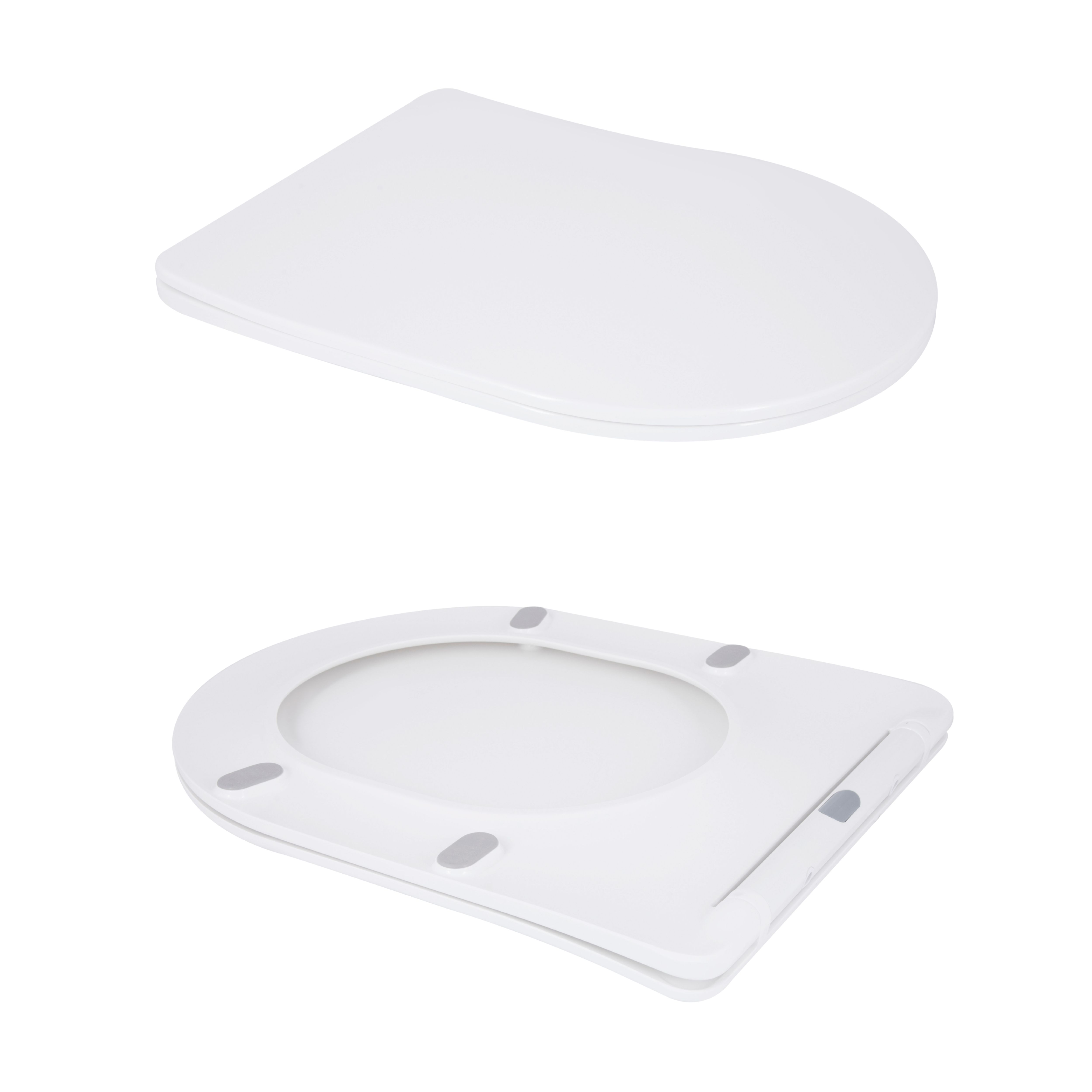 Унітаз підлоговий Qtap Grand Ultra Quiet безобідковий з сидінням Soft-close WHITE QT26228301W