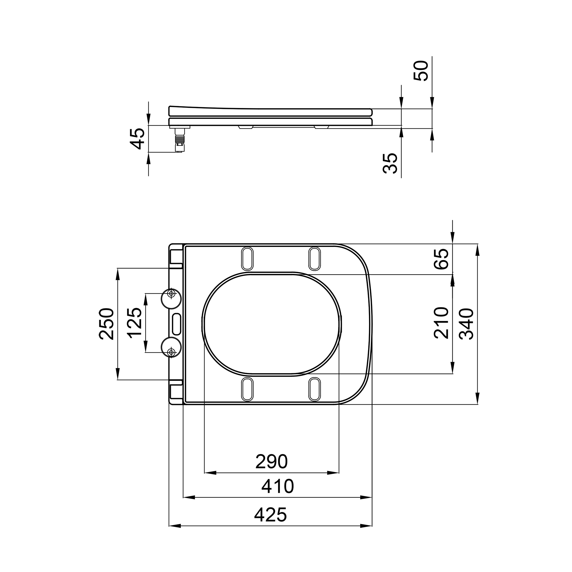 Сидіння для унітаза Qtap Presto з мікроліфтом Slim QT26992615EW