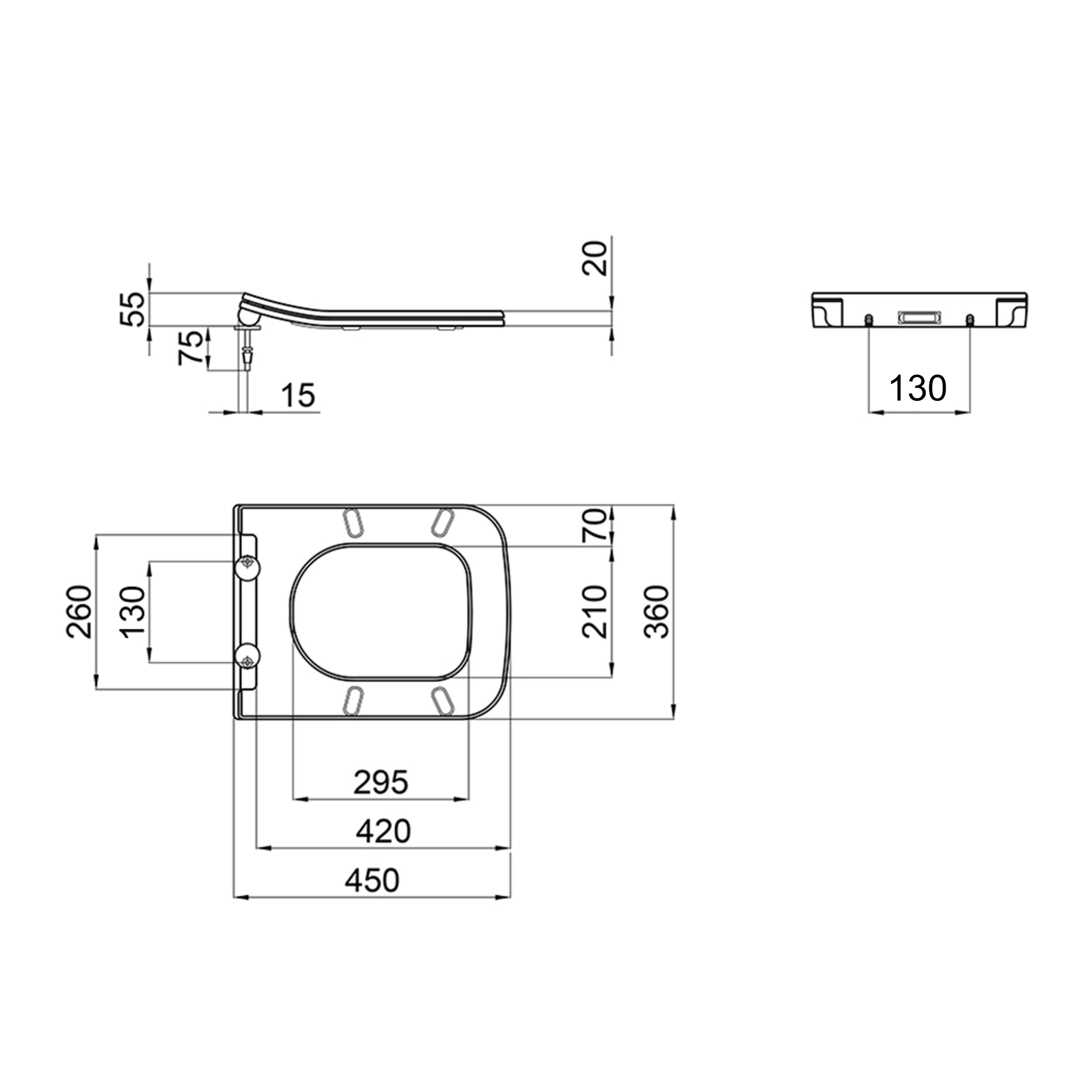 Сидіння для унітаза Qtap (Crow) з мікроліфтом Slim QT0599SC2170W