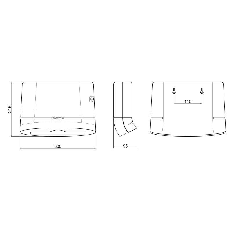 Тримач для паперових рушників Qtap Pohodli 300 мм QTDR600WP White (Držák)